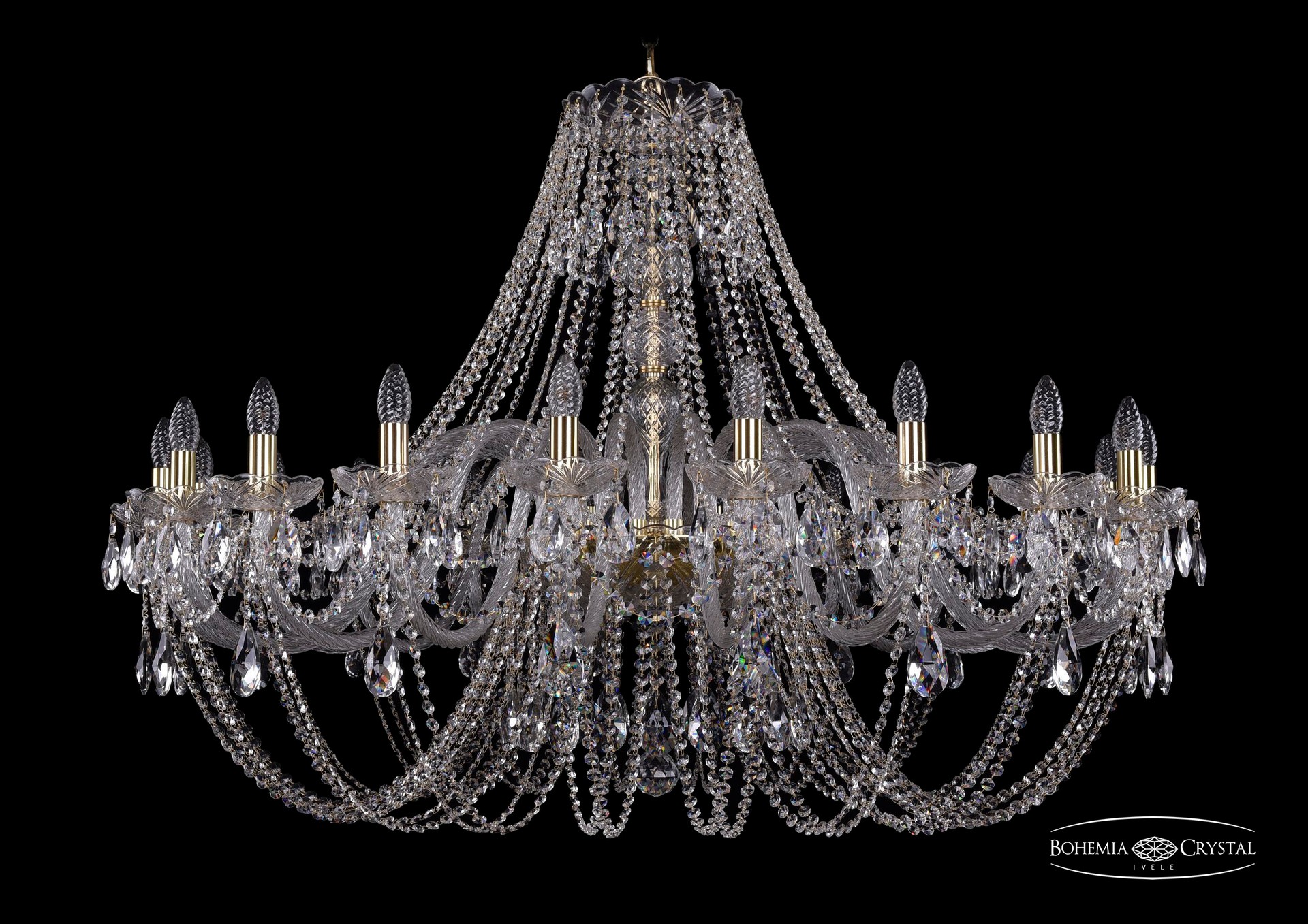 Подвесная хрустальная люстра 1406 Bohemia 1406/20/460 G