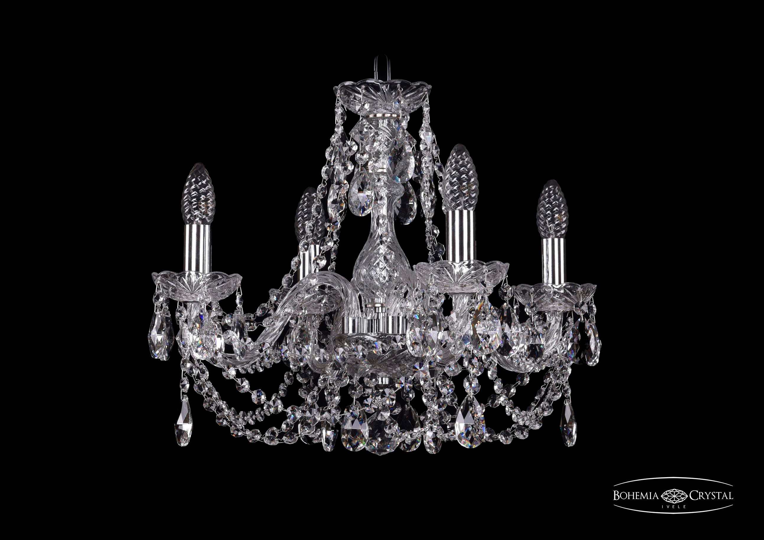 Подвесная хрустальная люстра 1406 Bohemia 1406/4/160 Ni