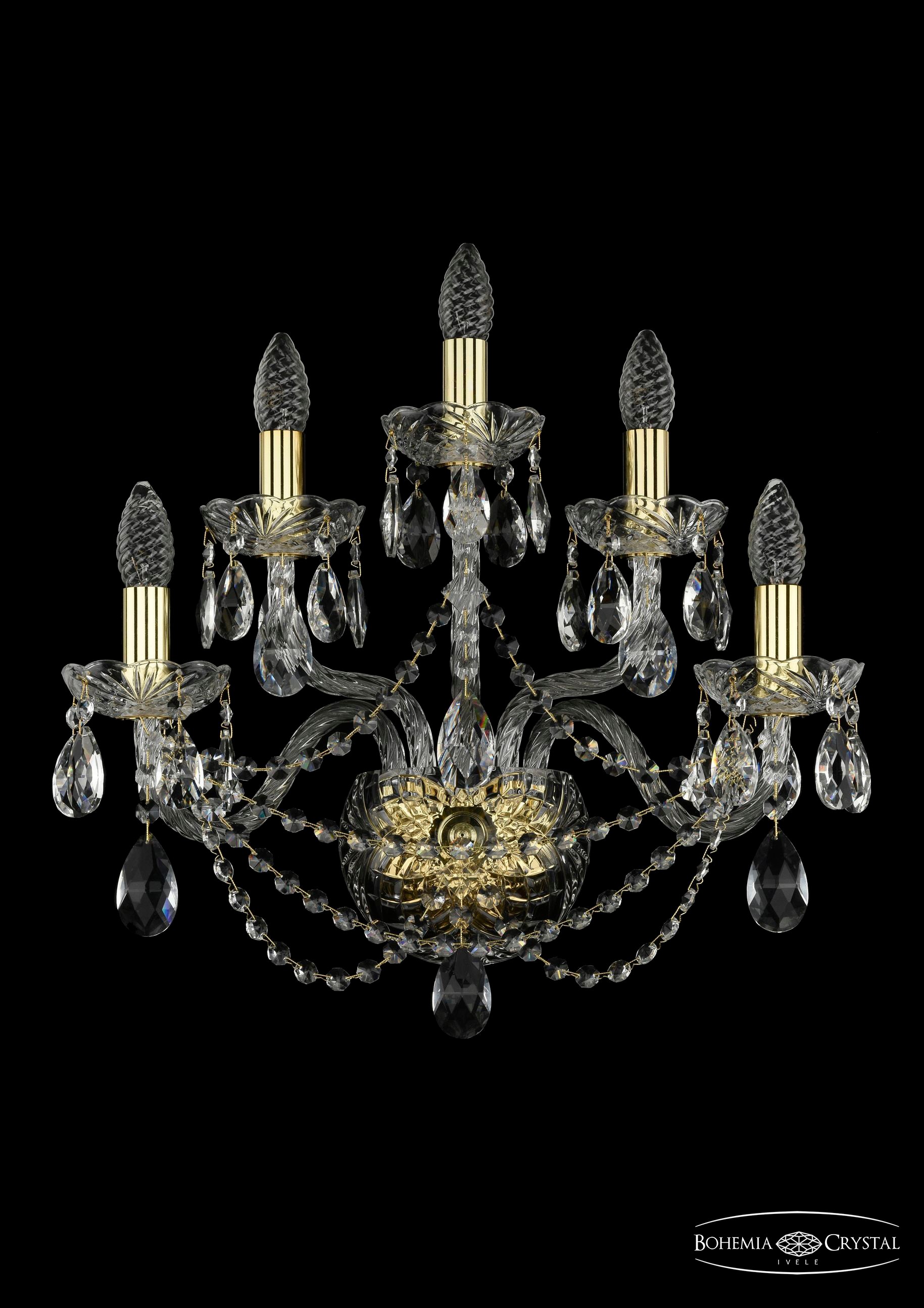 Настенное бра Bohemia 1406 1406B/2+2+1/195/XL/G