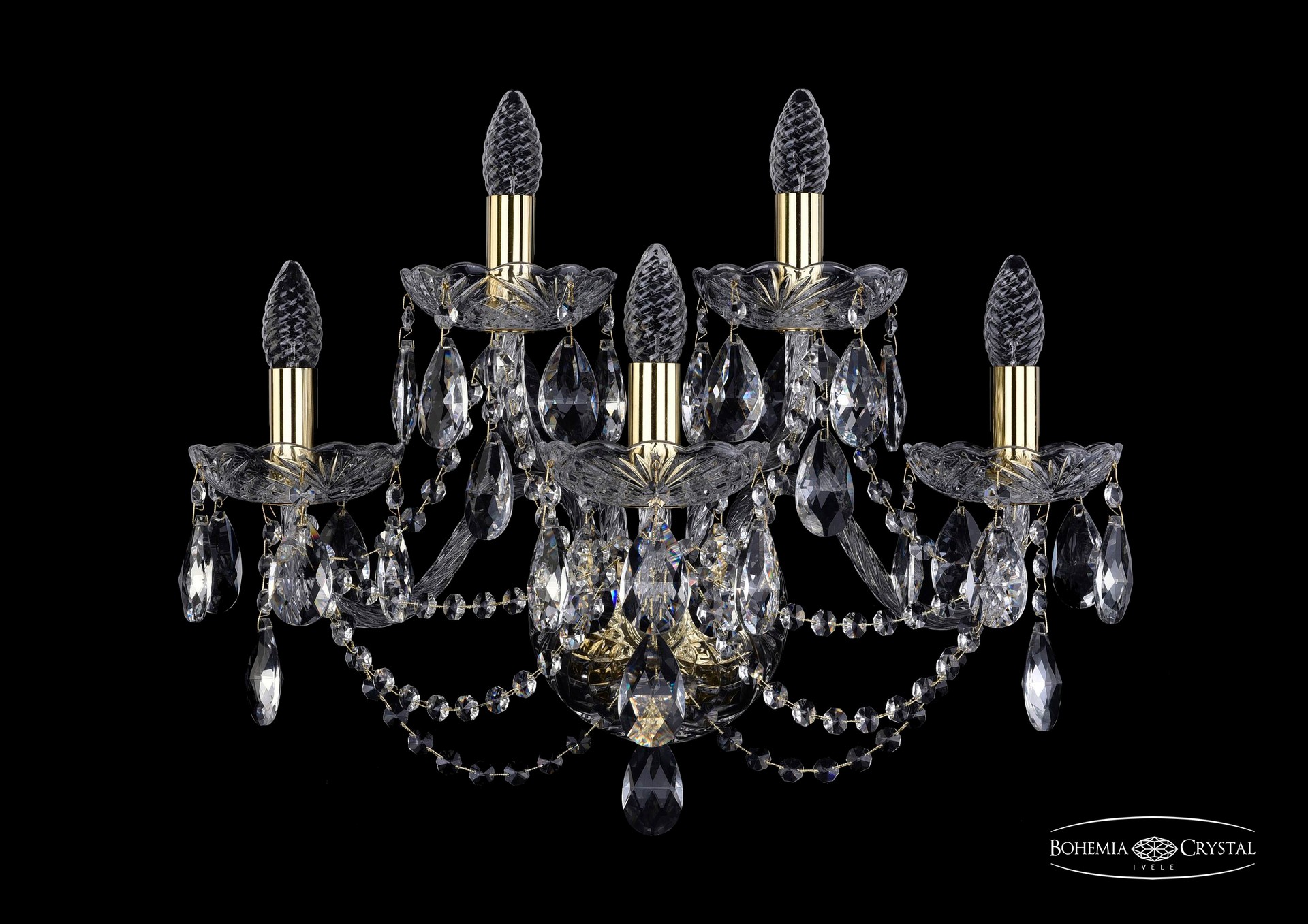 Настенное бра Bohemia 1406 1406B/3+2/195/XL/G