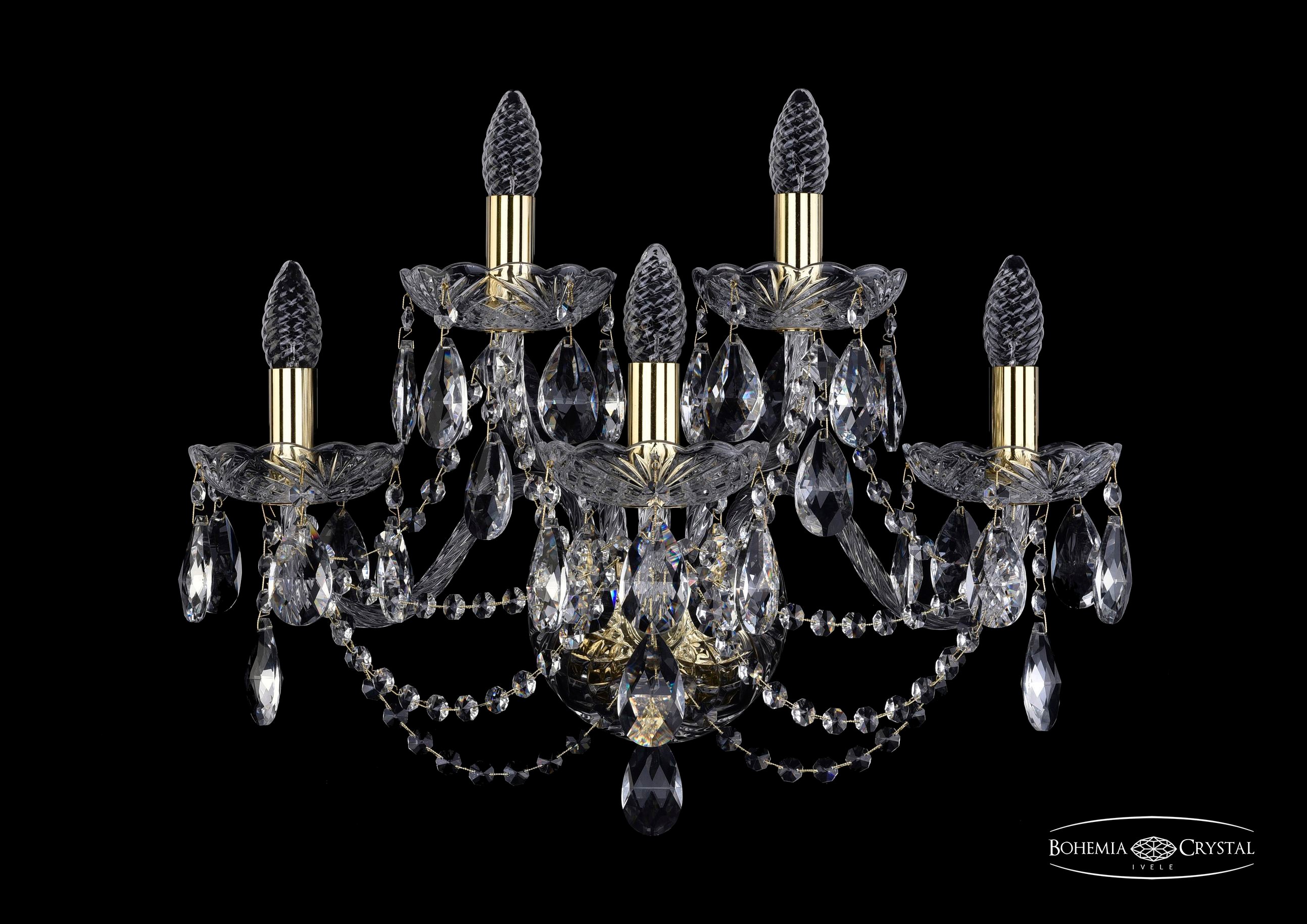 Настенное бра Bohemia 1406 1406B/3+2/195/XL/G