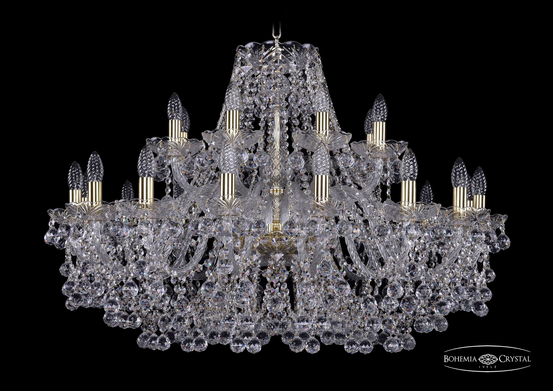Подвесная хрустальная люстра 1409 Bohemia 1409/16+8/360 G