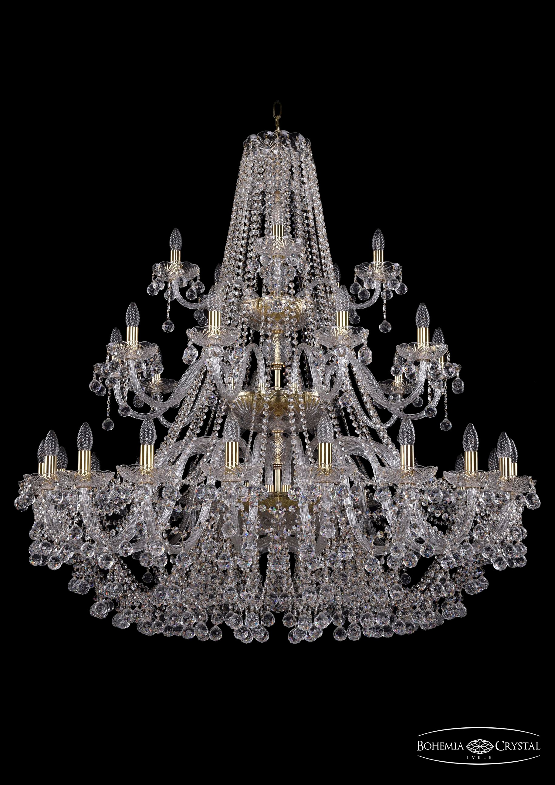 Подвесная хрустальная люстра 1409 Bohemia 1409/20+10+5/460/3d G