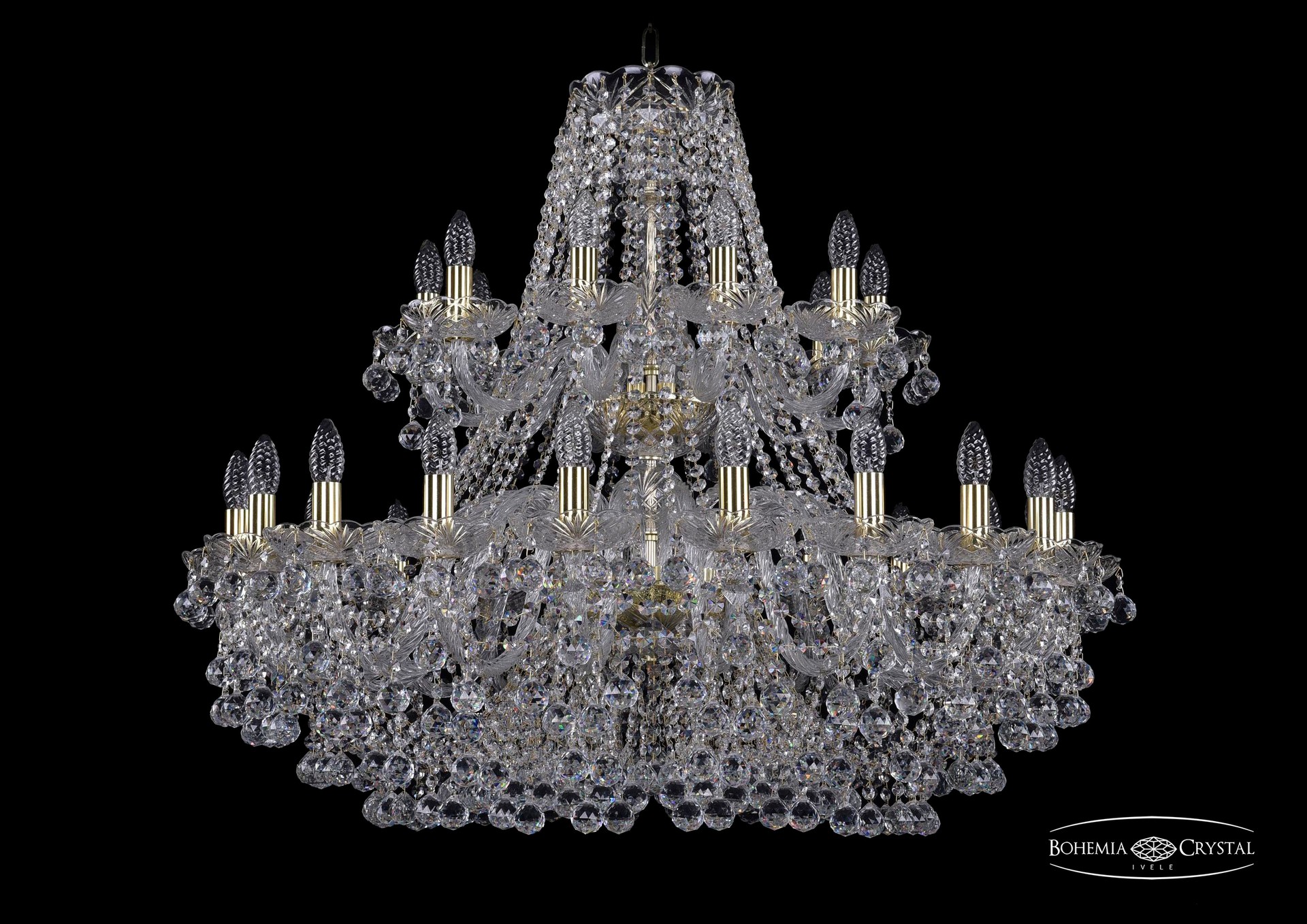 Подвесная хрустальная люстра 1409 Bohemia 1409/20+10/360/2d G
