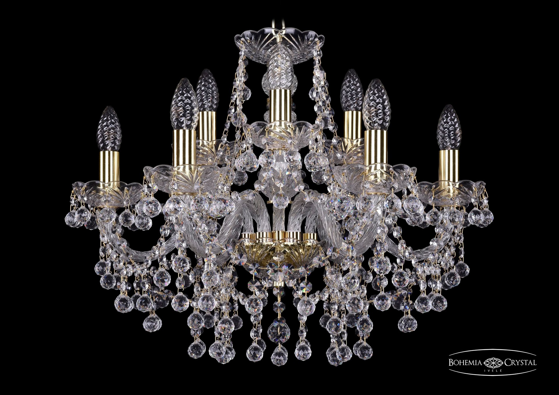 Подвесная хрустальная люстра 1409 Bohemia 1409/6+3/195 G