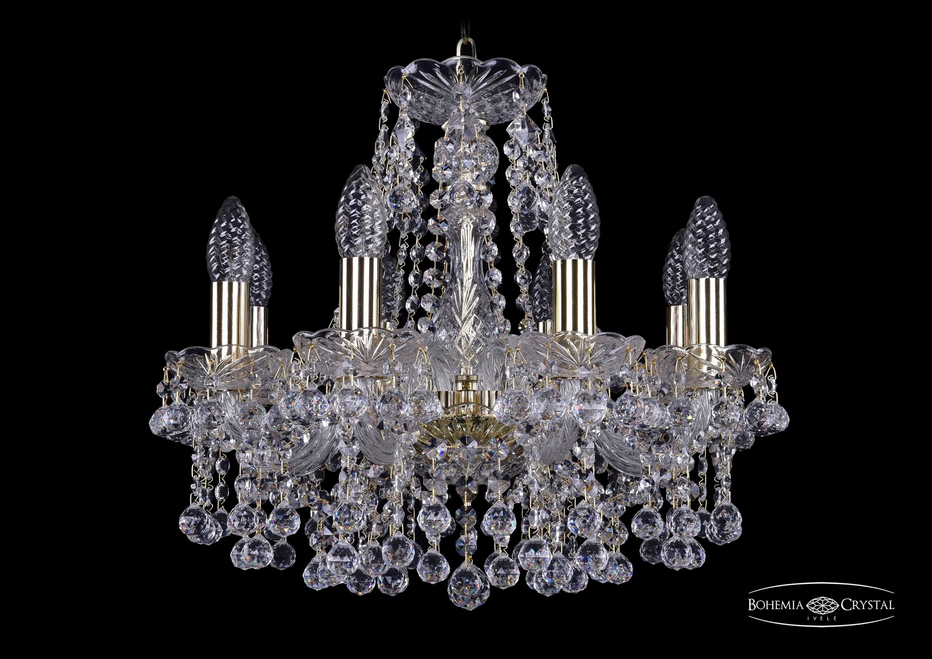Подвесная хрустальная люстра 1409 Bohemia 1409/8/141 G