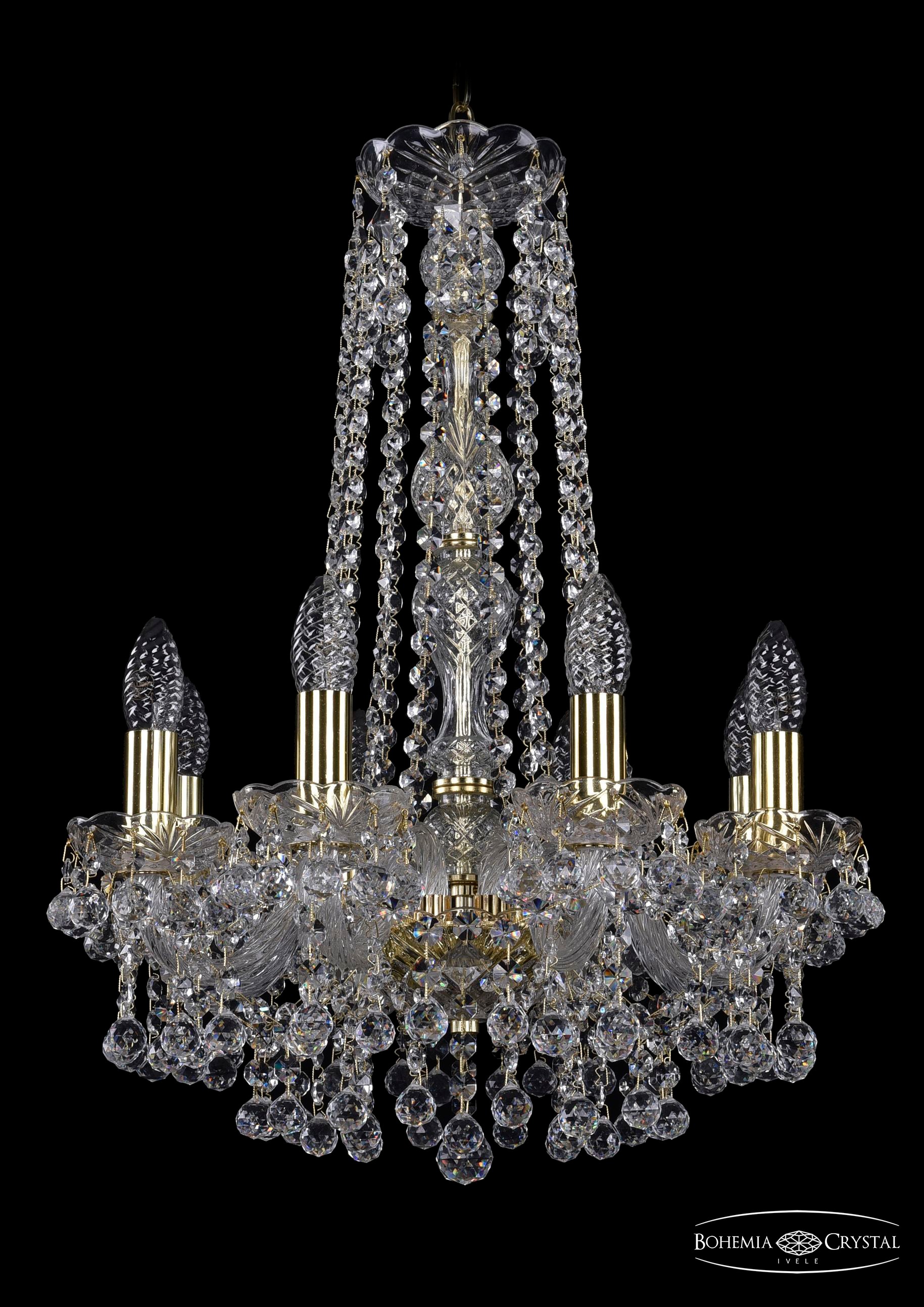 Подвесная хрустальная люстра 1409 Bohemia 1409/8/141/h-59 G