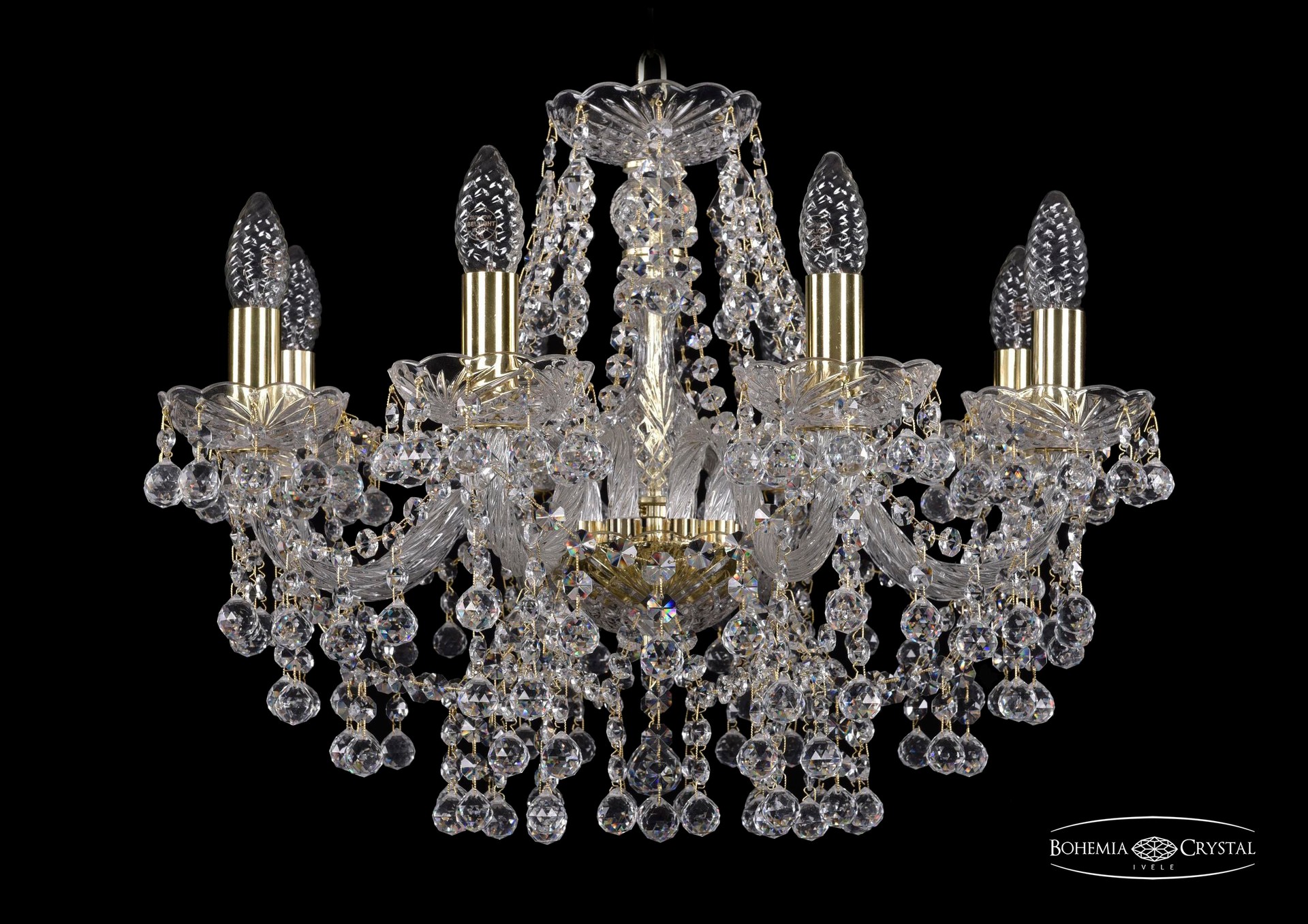 Подвесная хрустальная люстра 1409 Bohemia 1409/8/195 G