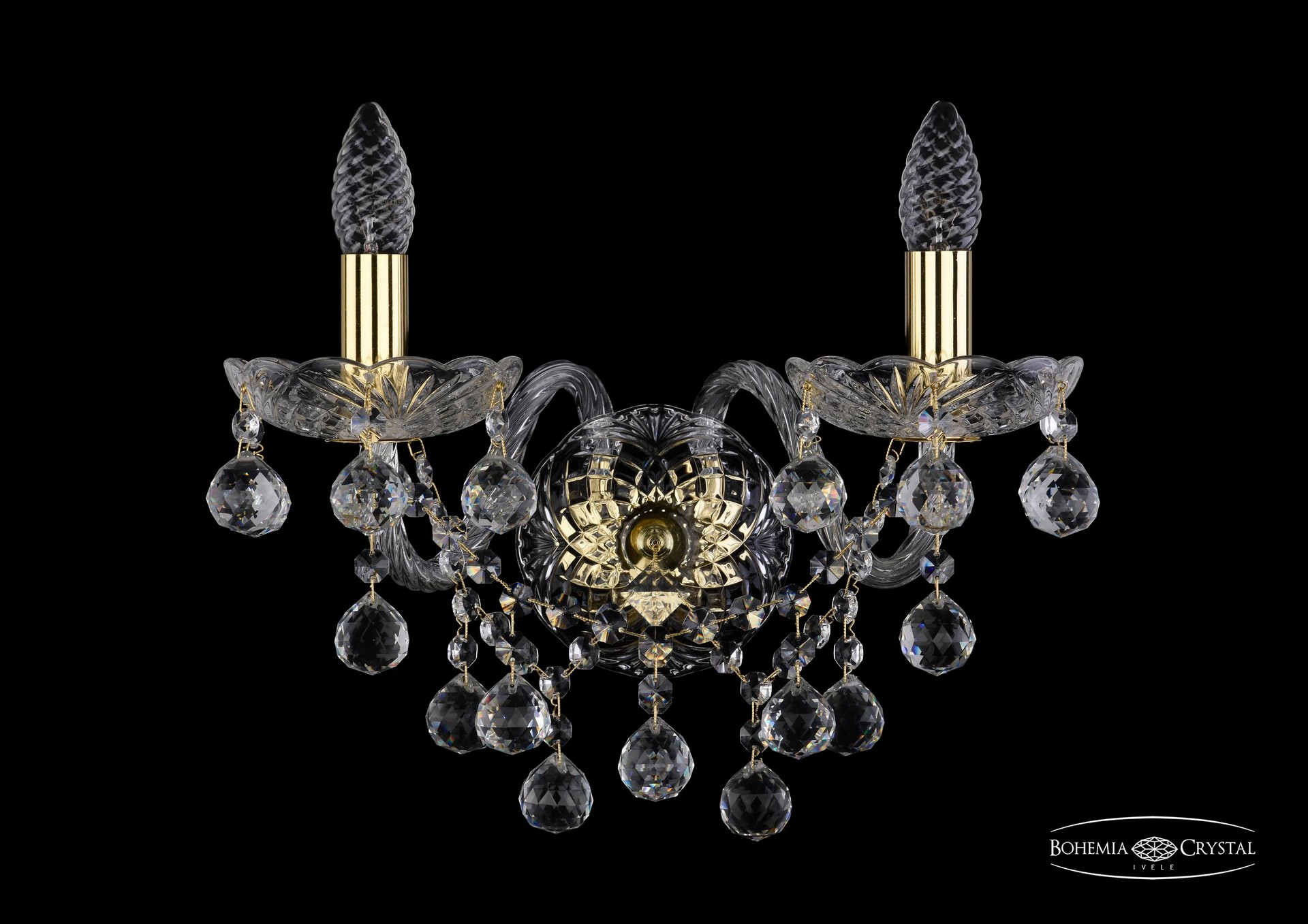 Настенное бра Bohemia 1409 1409B/2/160/XL/G