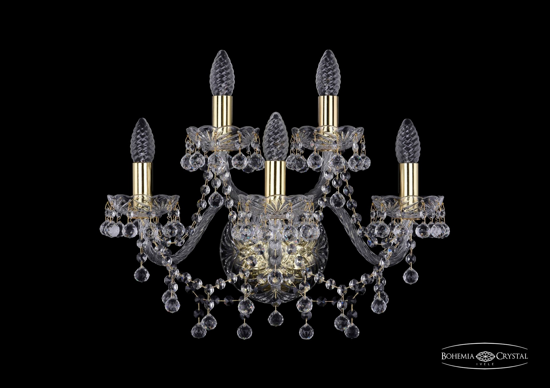 Настенное бра Bohemia 1409 1409B/3+2/160/G