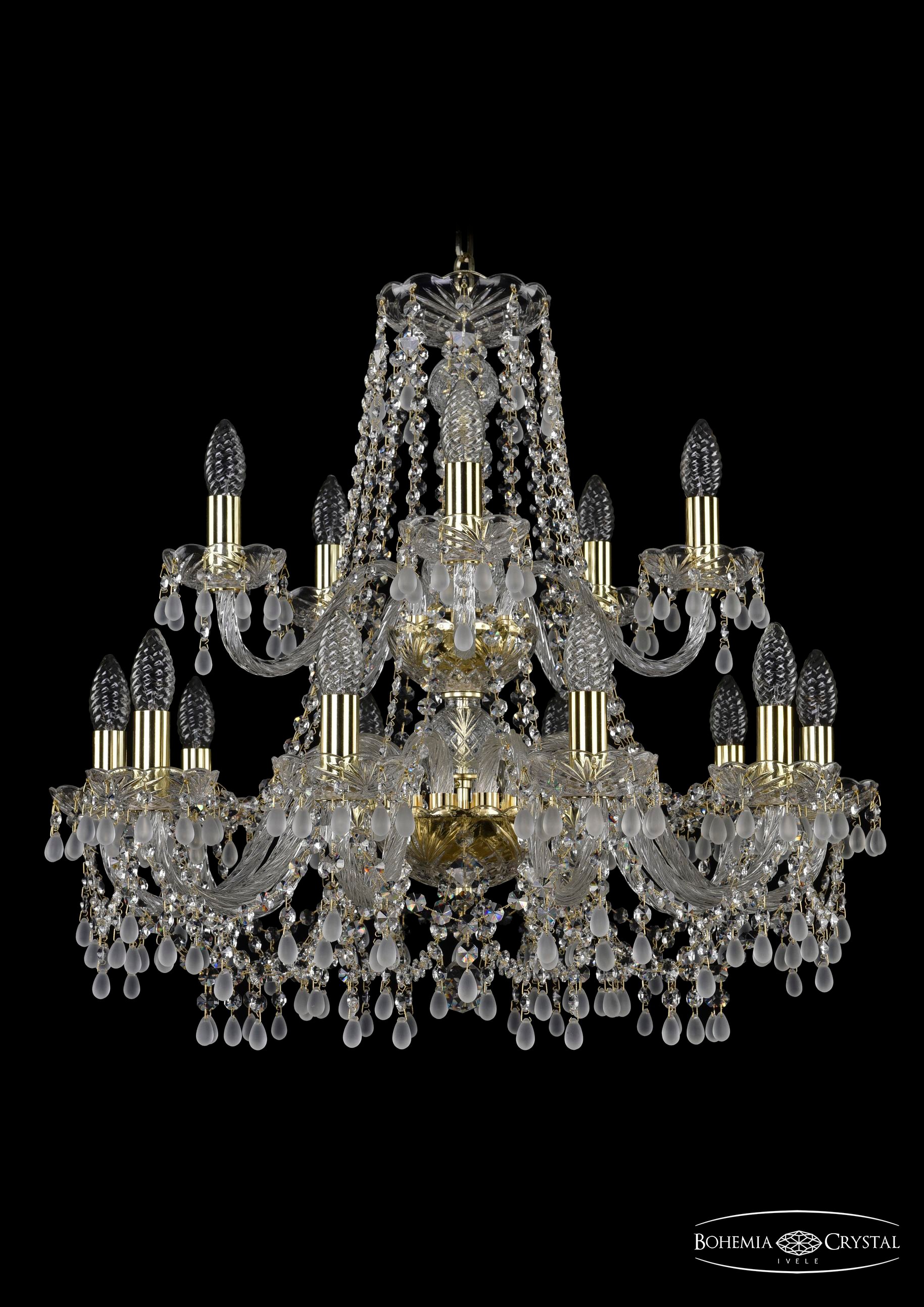 Подвесная хрустальная люстра 1410 Bohemia 1410/10+5/240/2d G V0300