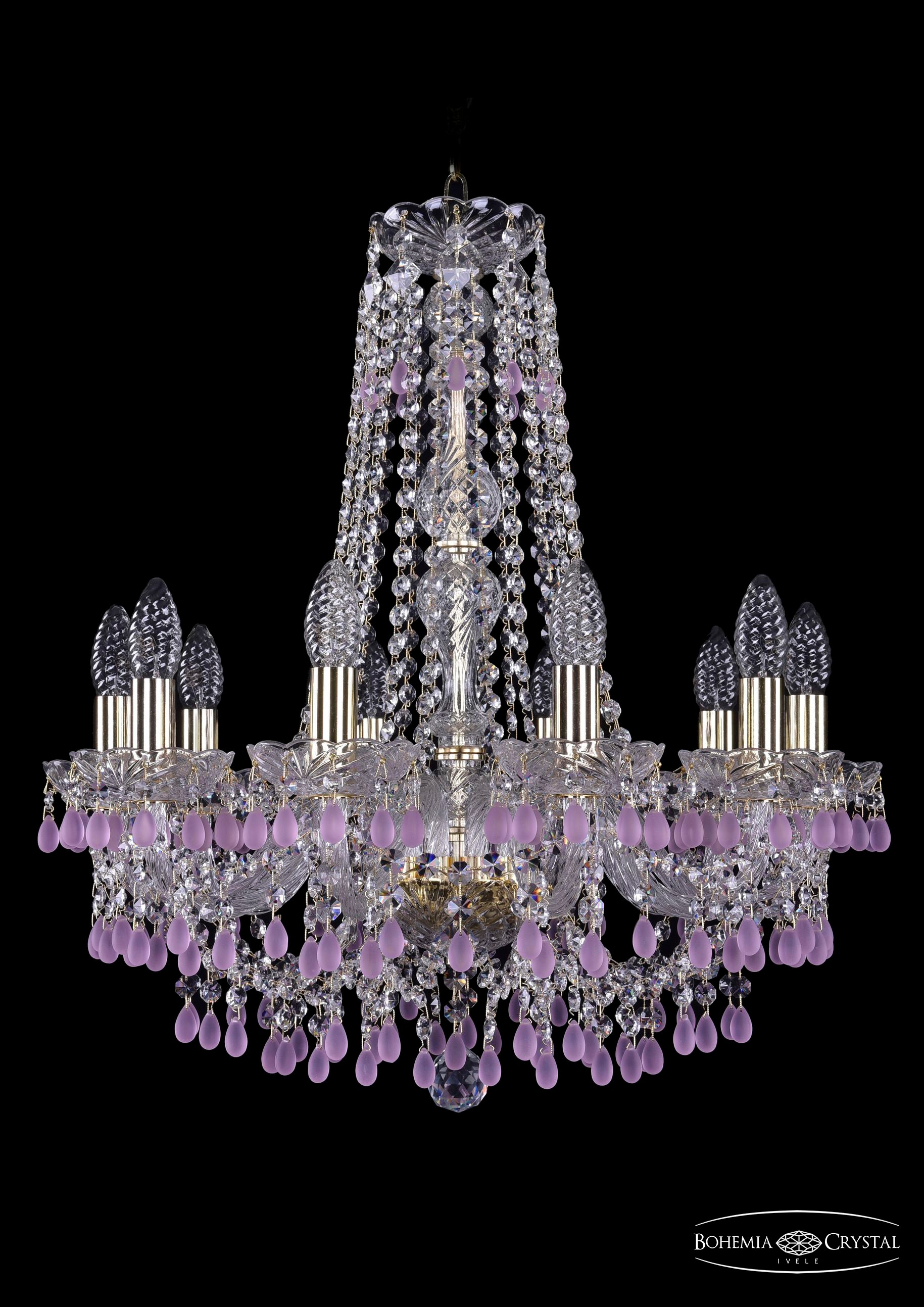Подвесная хрустальная люстра 1410 Bohemia 1410/10/195/h-60 G V7010