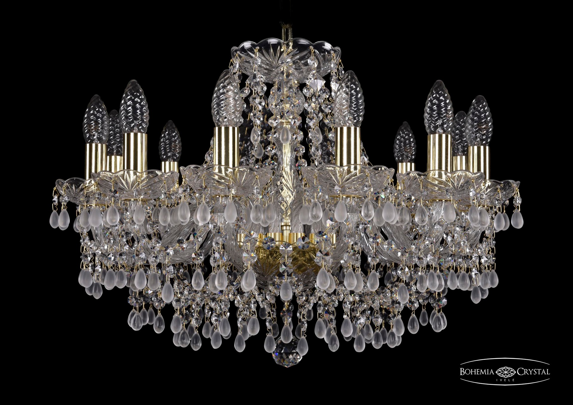 Подвесная хрустальная люстра 1410 Bohemia 1410/12/195 G V0300