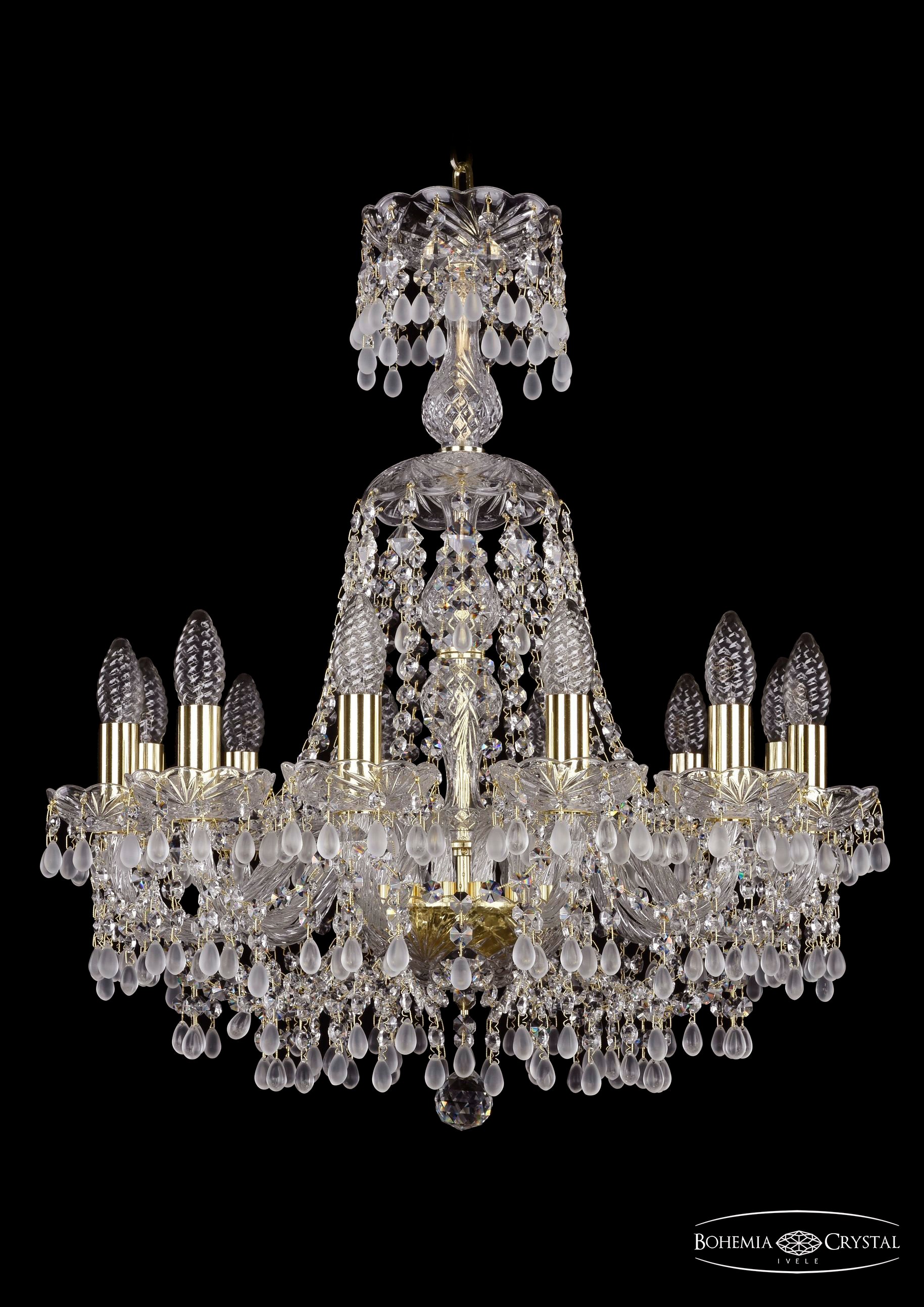 Подвесная хрустальная люстра 1410 Bohemia 1410/12/195/XL-67 G V0300