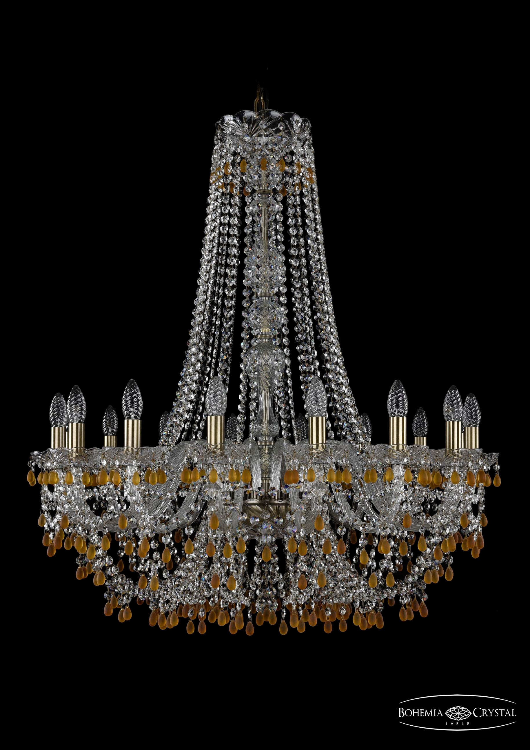 Подвесная хрустальная люстра 1410 Bohemia 1410/16/300/h-95 Pa V1003