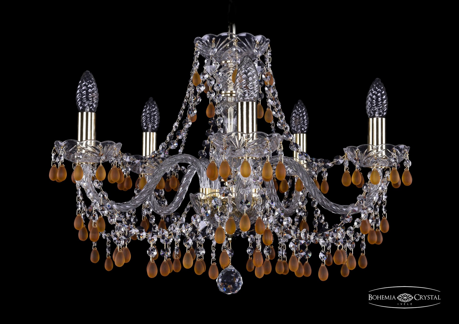 Подвесная хрустальная люстра 1410 Bohemia 1410/5/195 G V1003