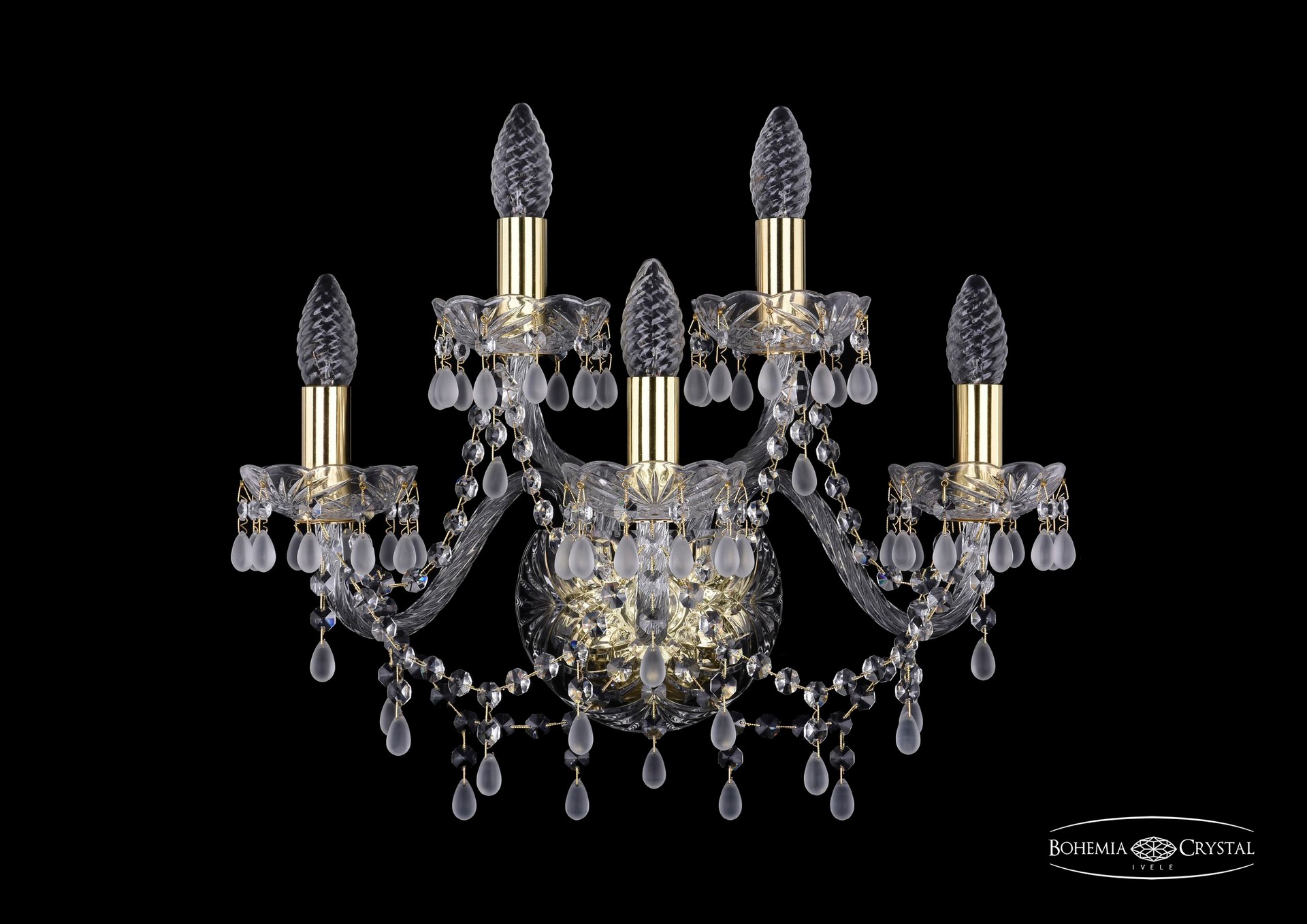 Настенное бра Bohemia 1410 1410B/3+2/160/G/V0300