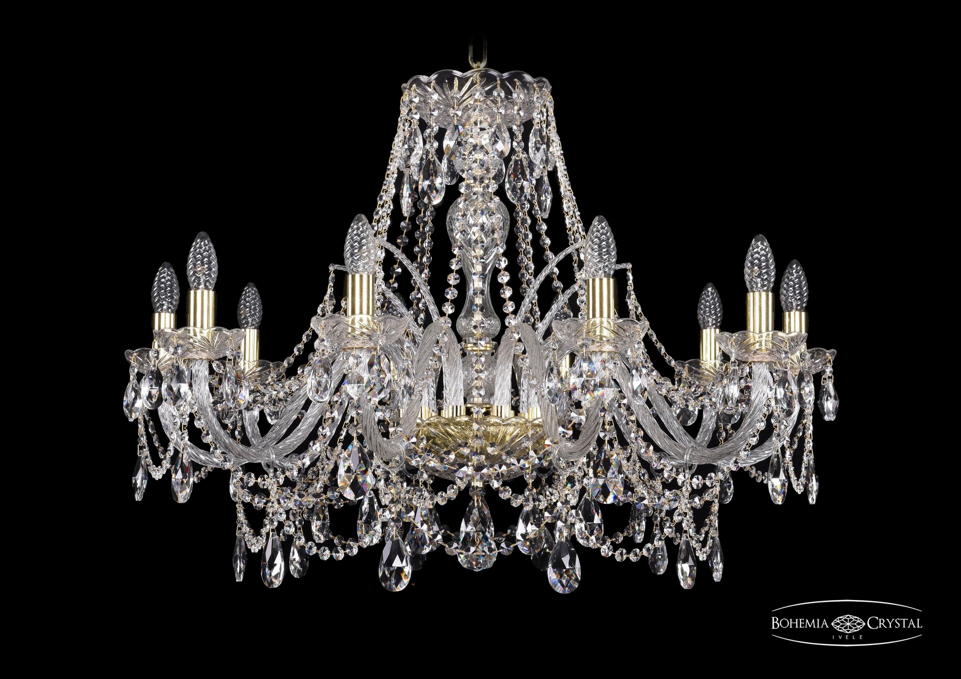 Подвесная хрустальная люстра 1411 Bohemia 1411/10/300 G