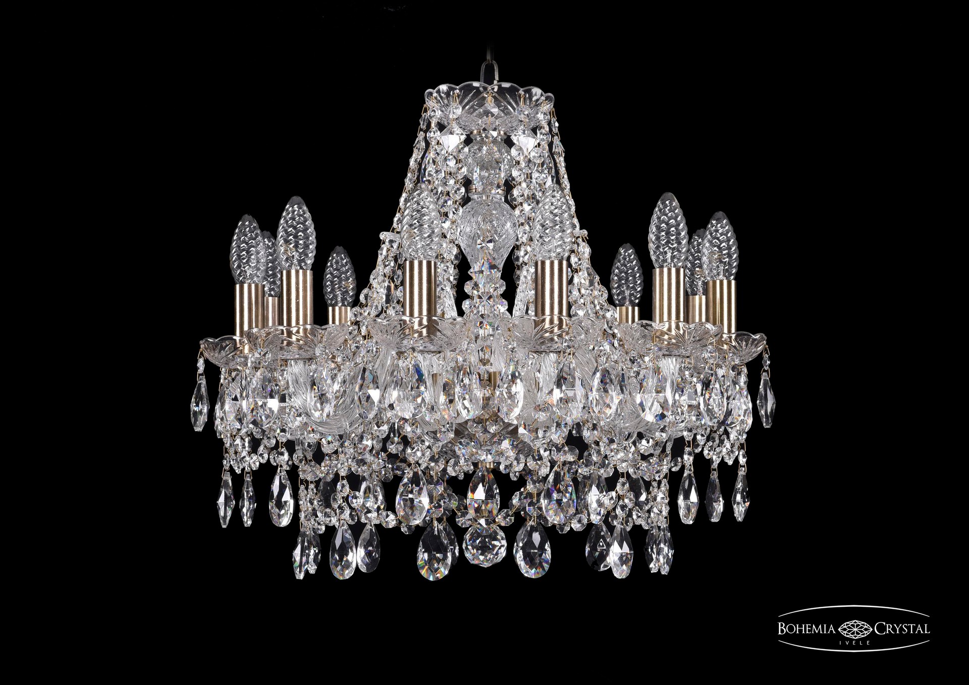 Подвесная хрустальная люстра 1411 Bohemia 1411/12/160 Pa