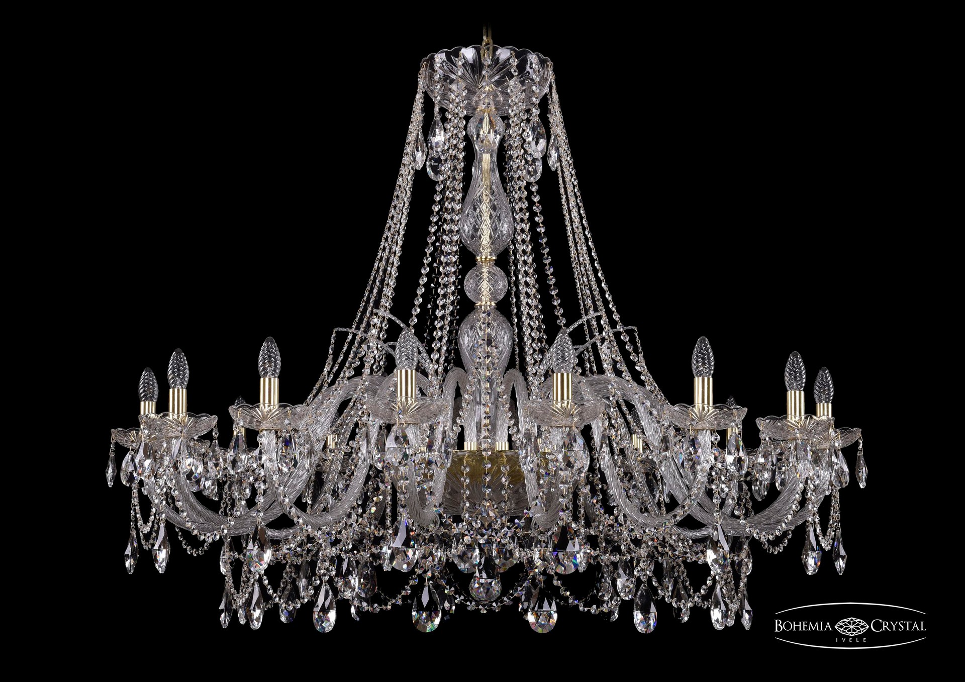 Подвесная хрустальная люстра 1411 Bohemia 1411/16/460 G