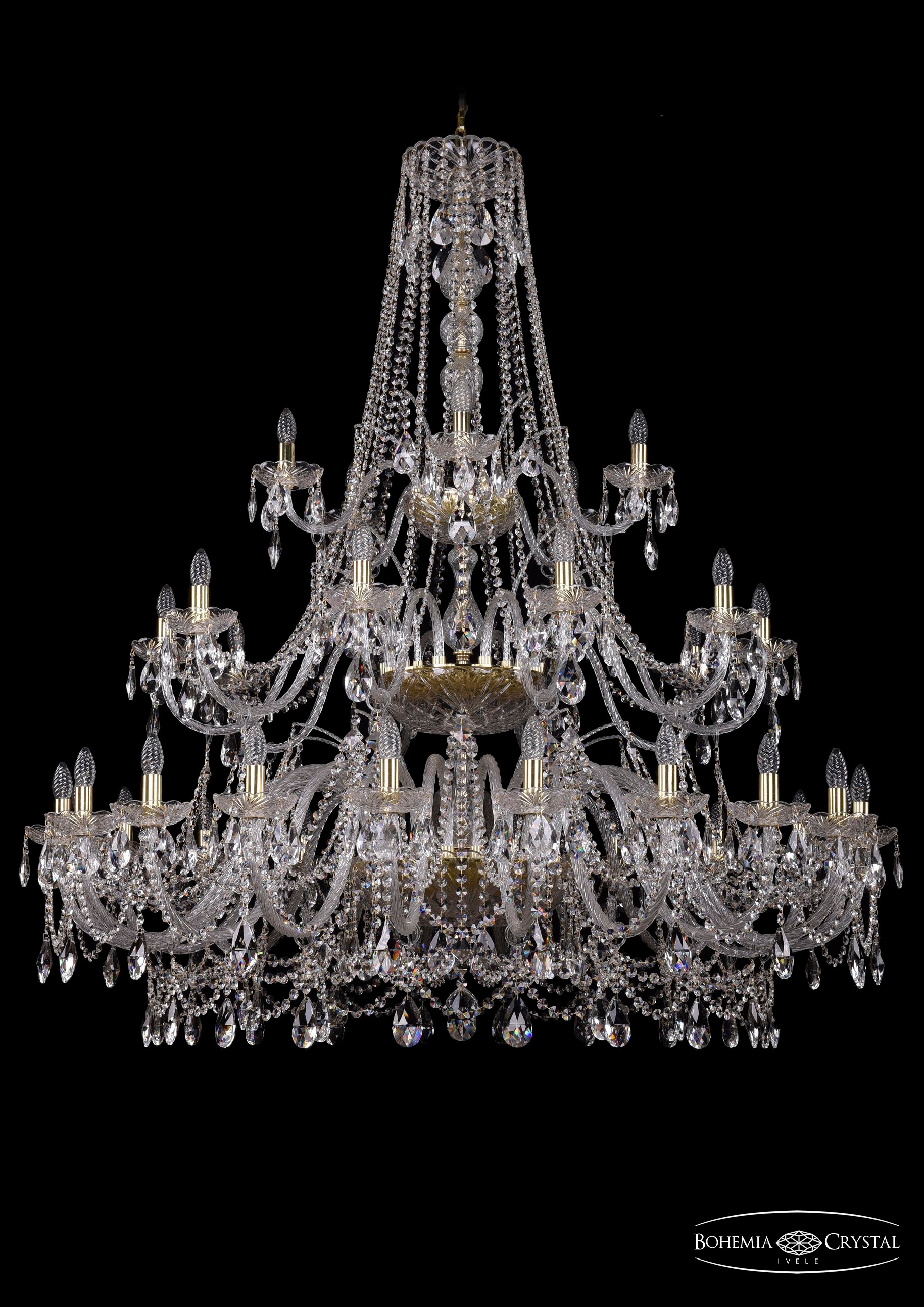 Подвесная хрустальная люстра 1411 Bohemia 1411/20+10+5/530/3d G