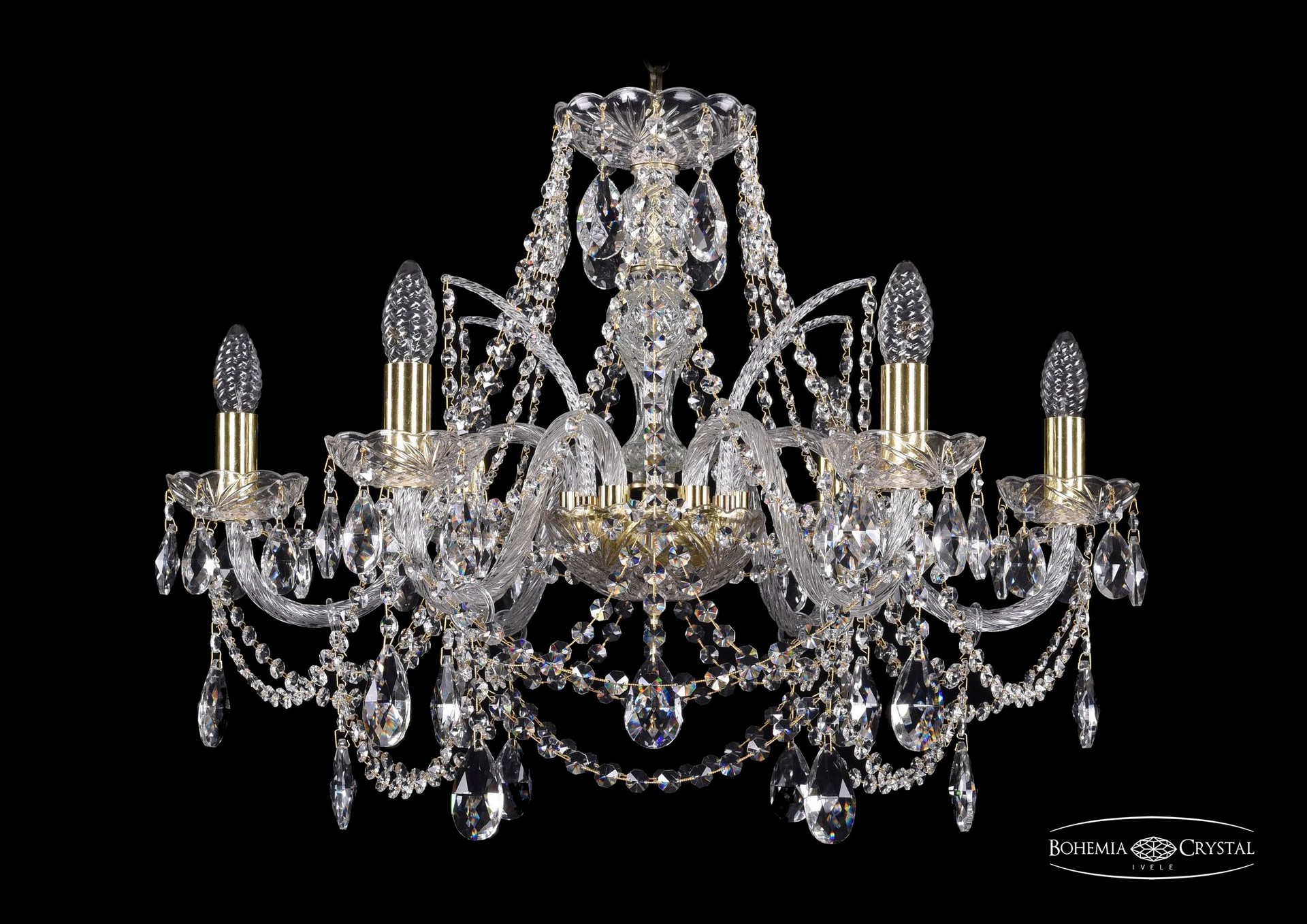 Подвесная хрустальная люстра 1411 Bohemia 1411/6/240 G