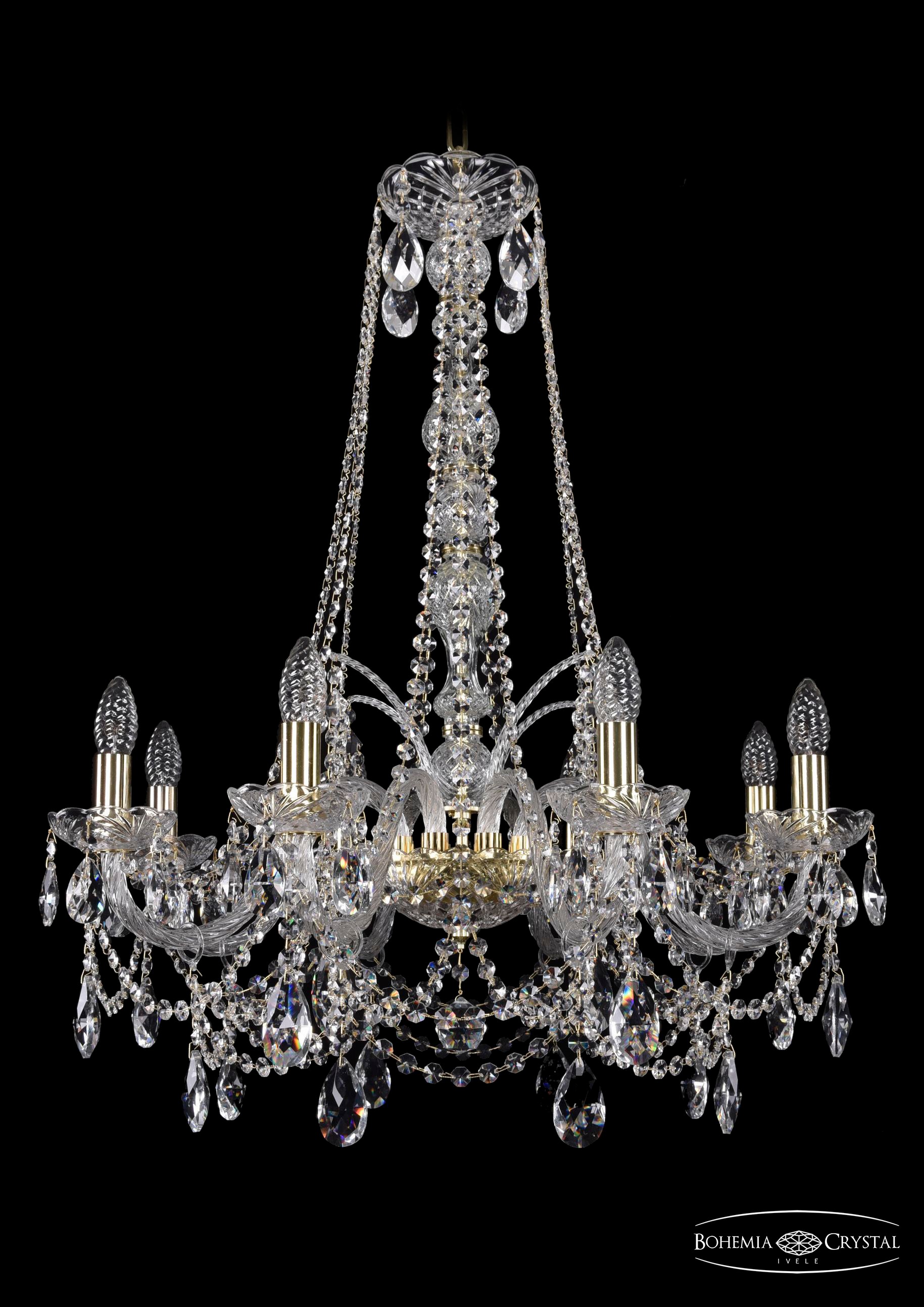 Подвесная хрустальная люстра 1411 Bohemia 1411/8/240/h-83 G