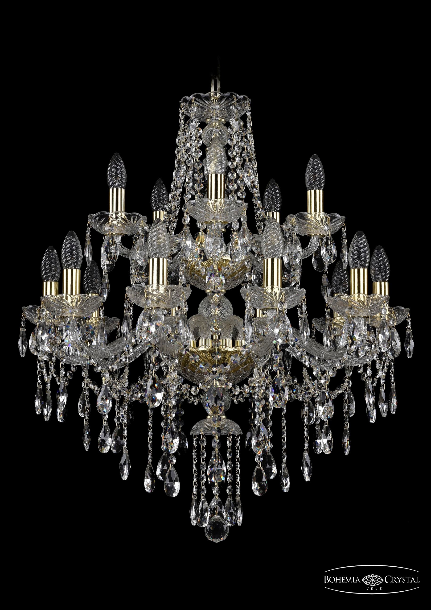 Подвесная хрустальная люстра 1415 Bohemia 1415/10+5/220/2d G