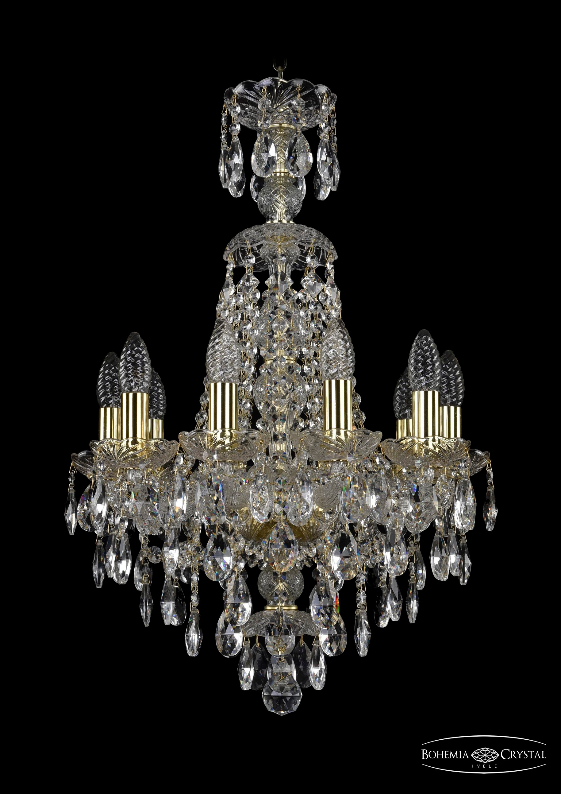 Подвесная хрустальная люстра 1415 Bohemia 1415/10/141/XL-66 G
