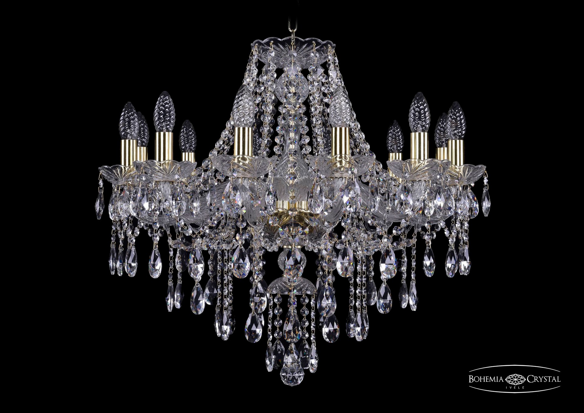 Подвесная хрустальная люстра 1415 Bohemia 1415/12/220 G