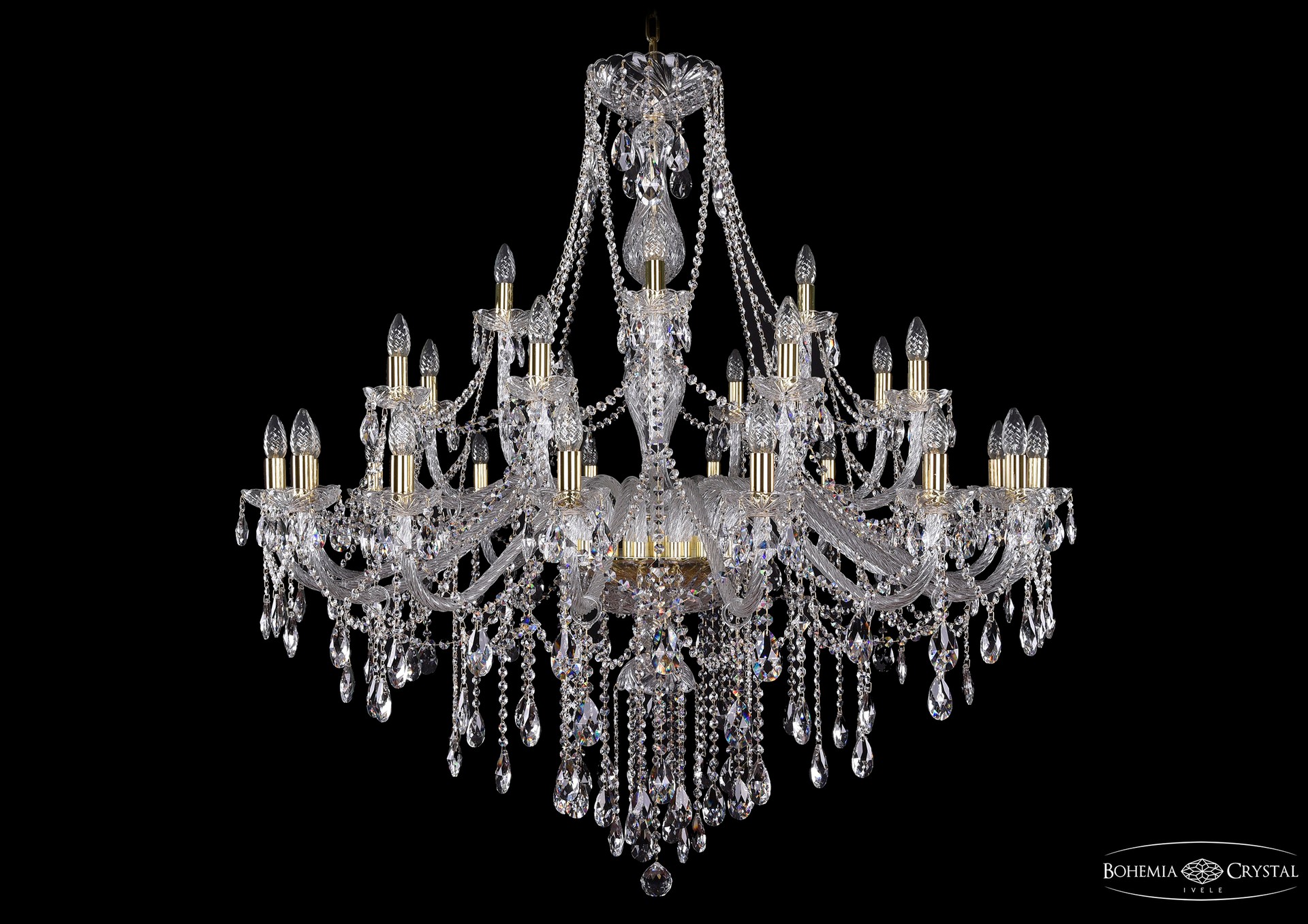 Подвесная хрустальная люстра 1415 Bohemia 1415/16+8+4/460 G