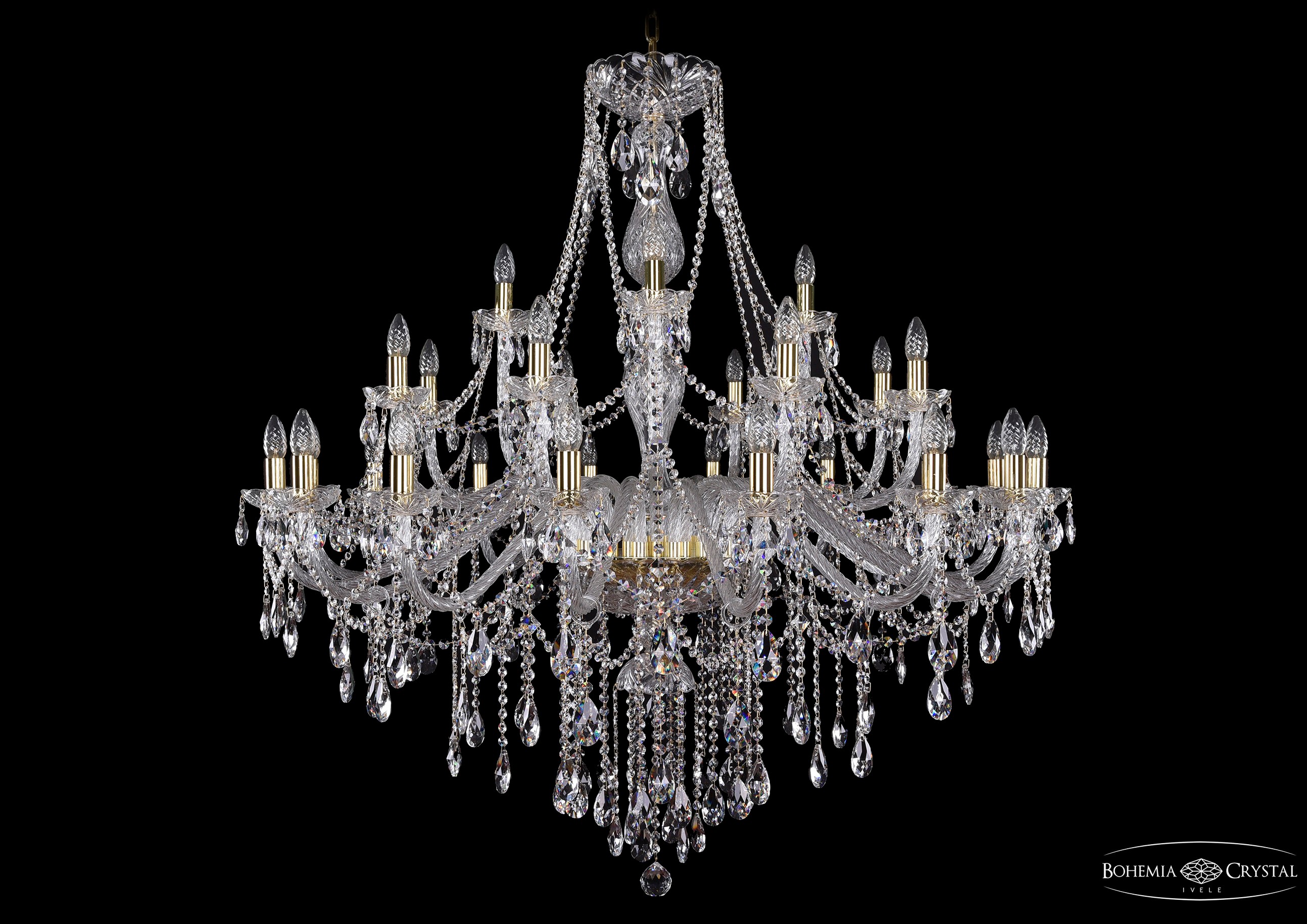 Подвесная хрустальная люстра 1415 Bohemia 1415/16+8+4/460 G
