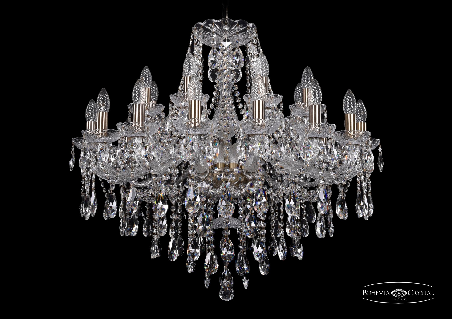 Подвесная хрустальная люстра 1415 Bohemia 1415/16+8/300 Pa
