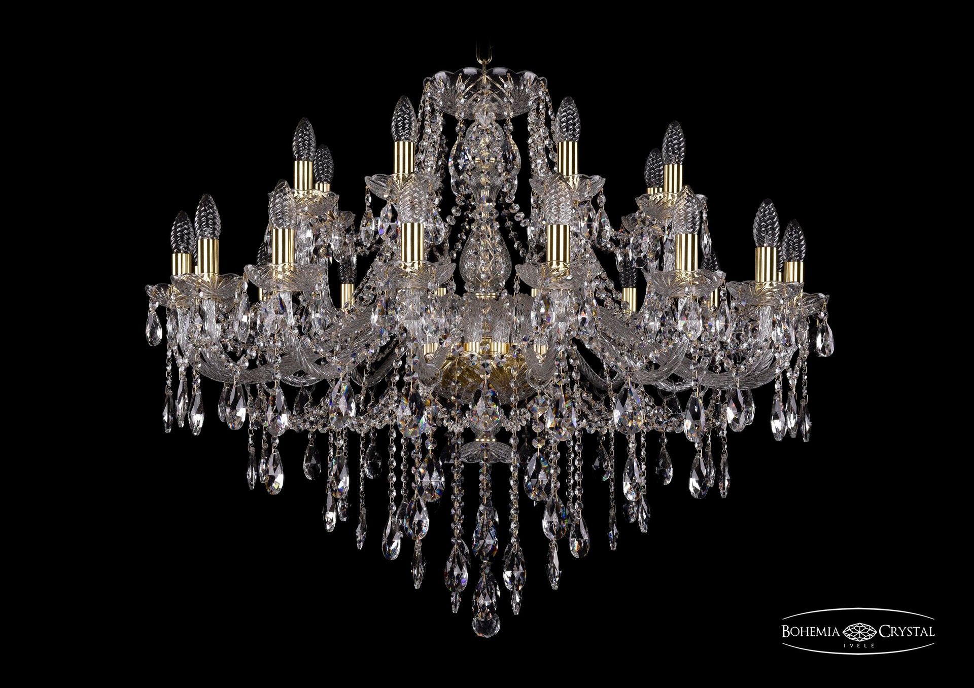Подвесная хрустальная люстра 1415 Bohemia 1415/16+8/360 G
