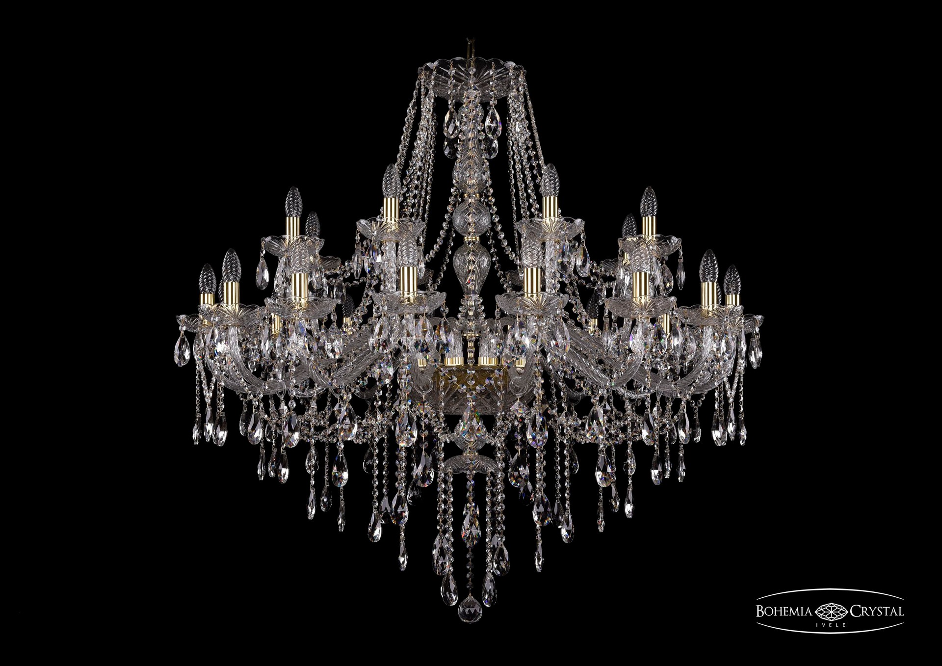 Подвесная хрустальная люстра 1415 Bohemia 1415/16+8/400 G