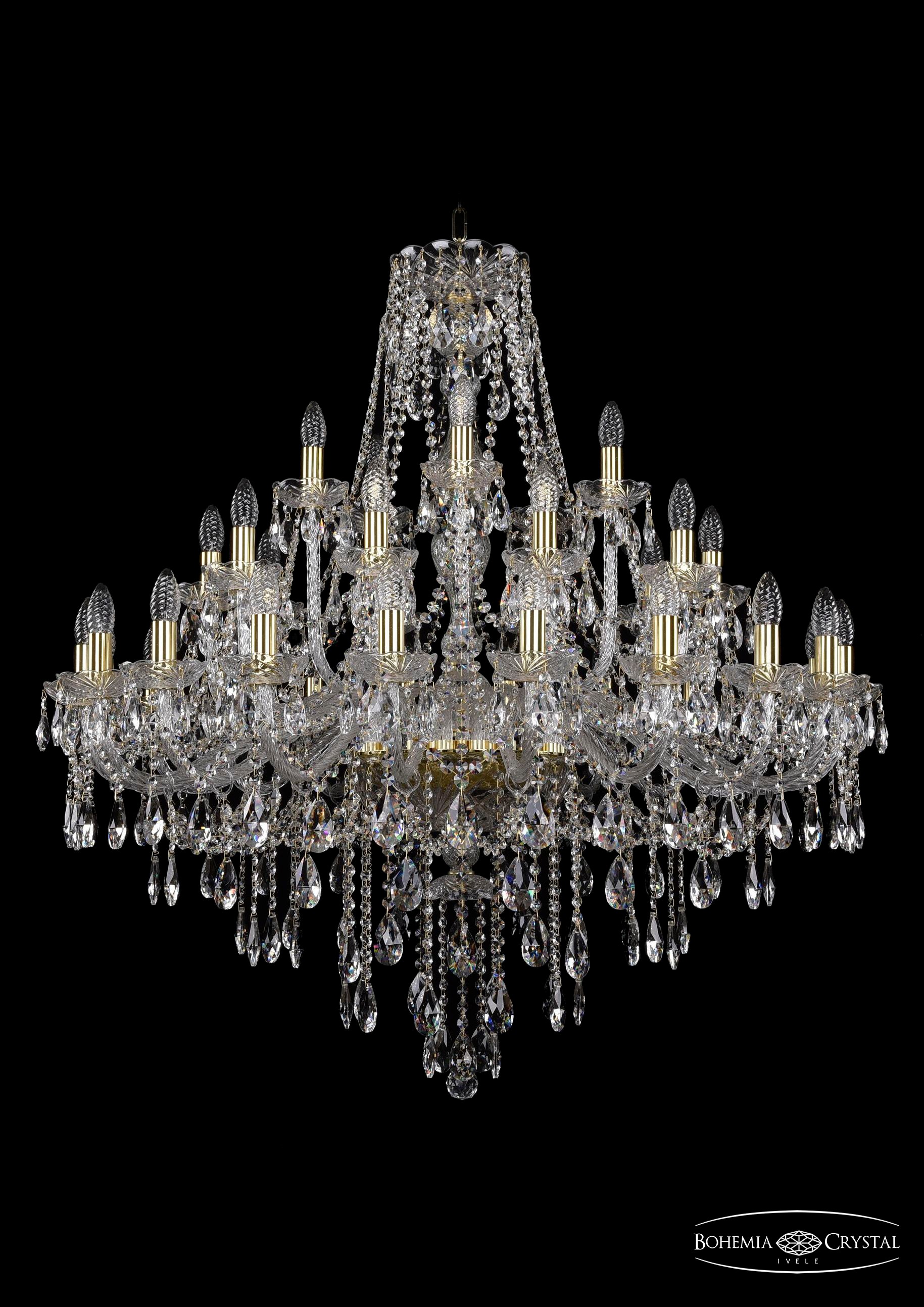 Подвесная хрустальная люстра 1415 Bohemia 1415/20+10+5/360 G