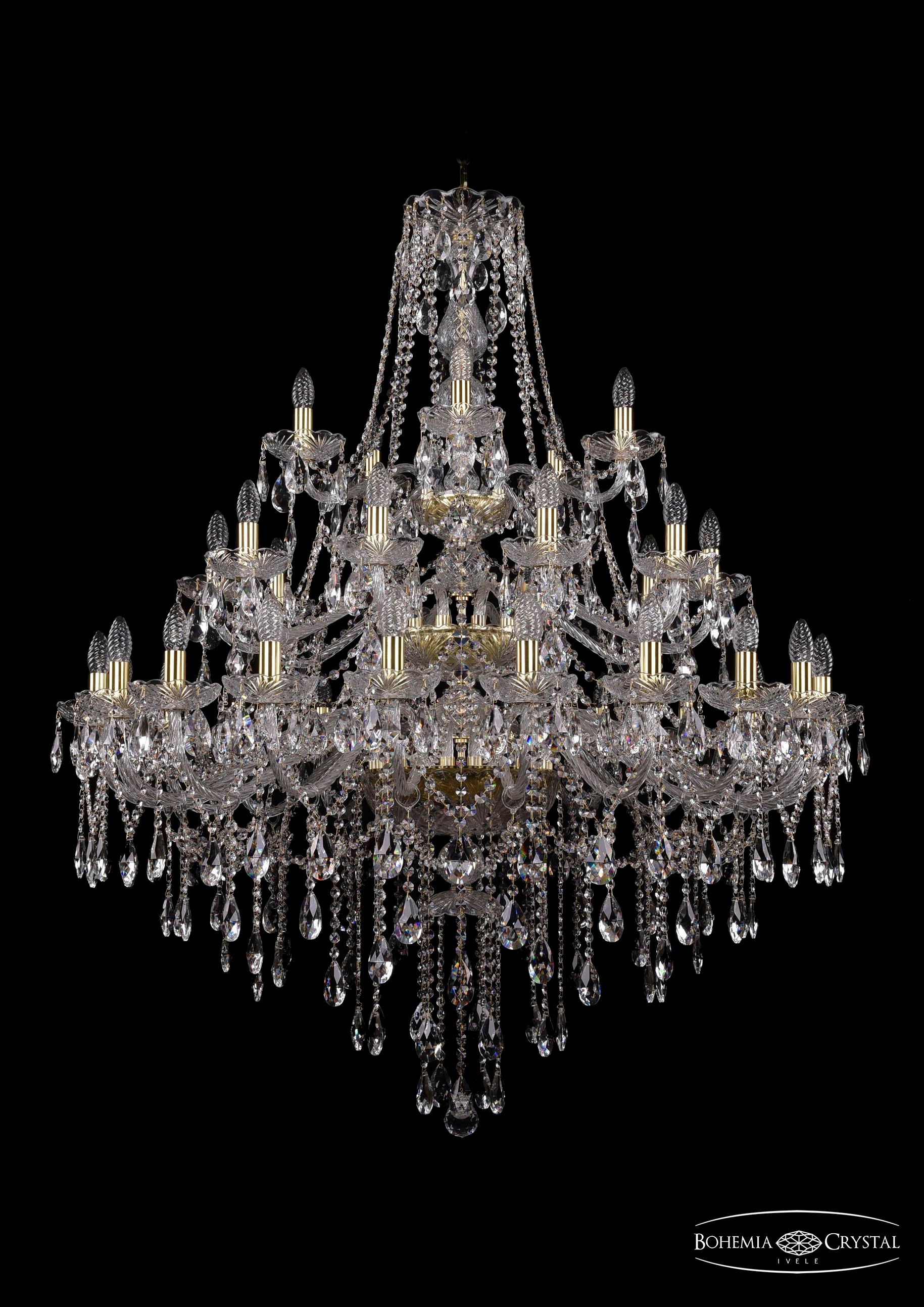Подвесная хрустальная люстра 1415 Bohemia 1415/20+10+5/400/3d Ni