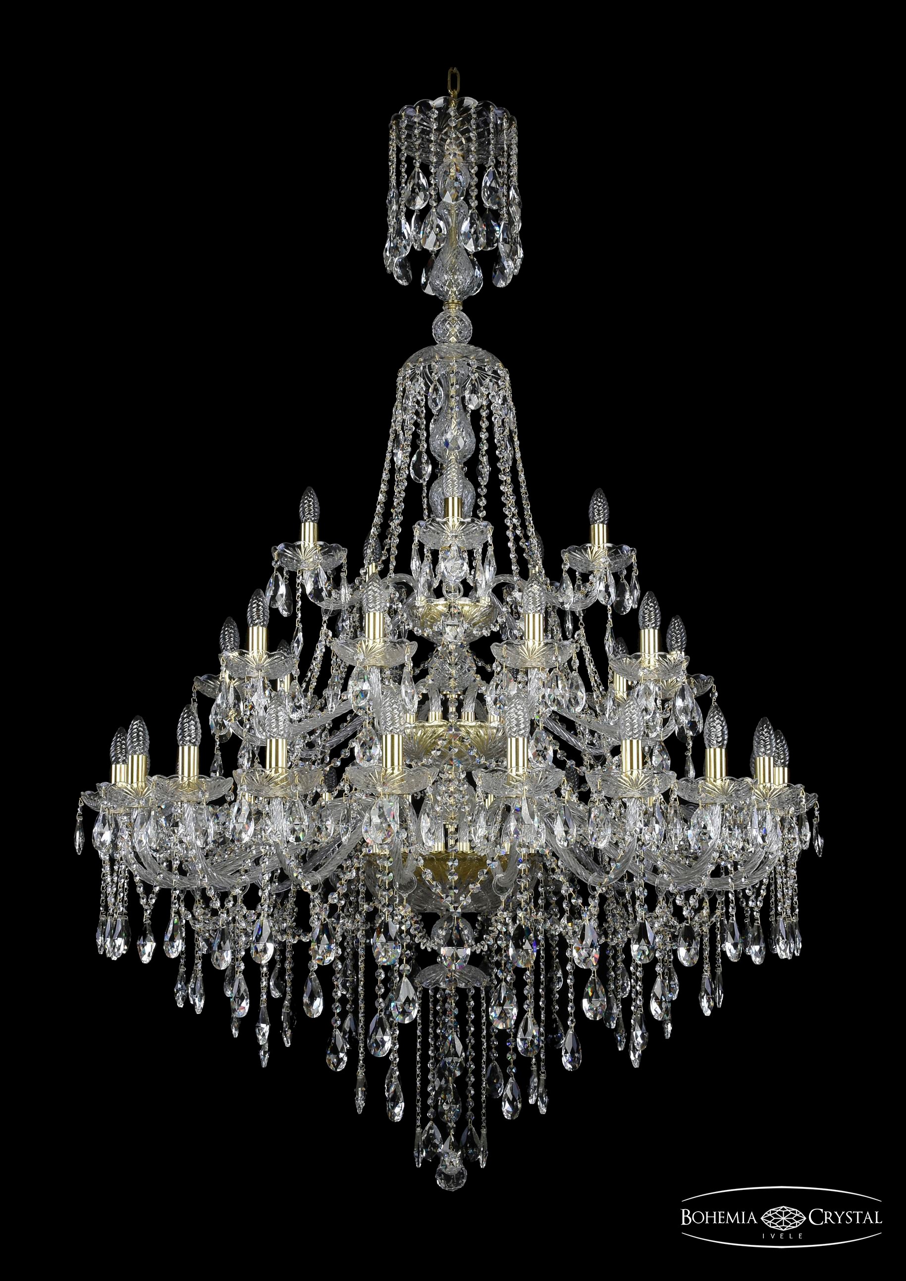 Подвесная хрустальная люстра 1415 Bohemia 1415/20+10+5/400/XL-180/3d G