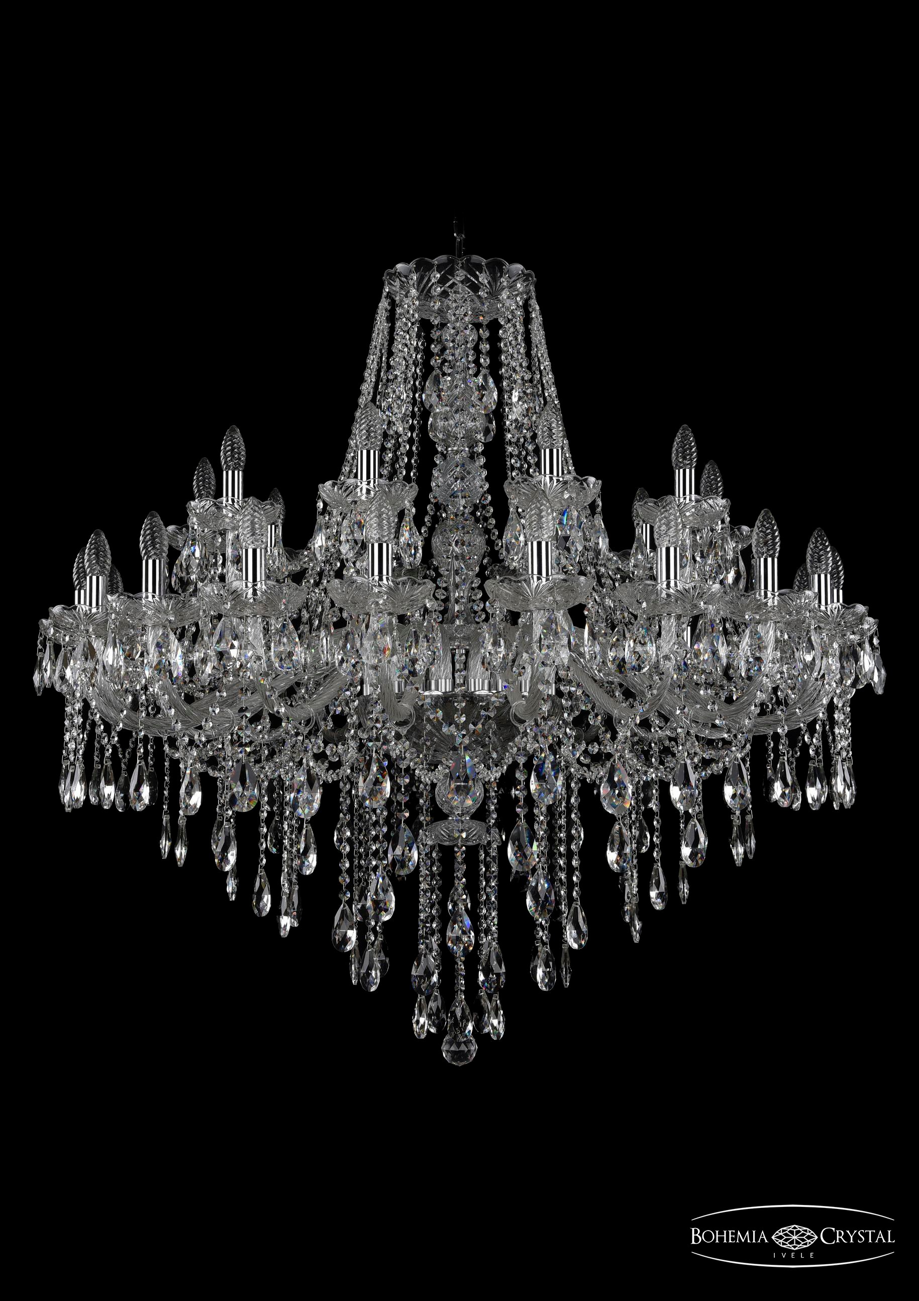 Подвесная хрустальная люстра 1415 Bohemia 1415/20+10/400 Ni