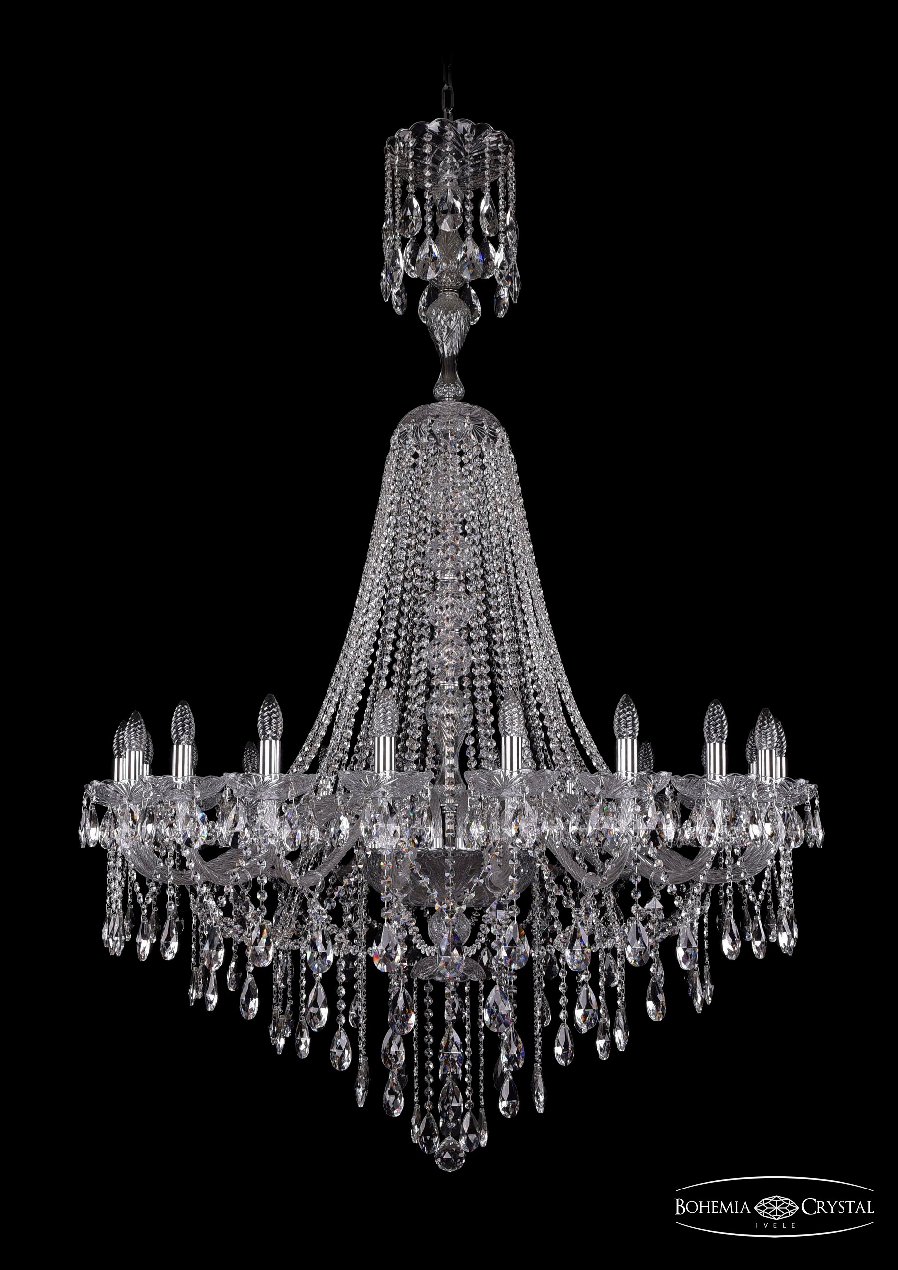Подвесная хрустальная люстра 1415 Bohemia 1415/20/400/XL-173 Ni