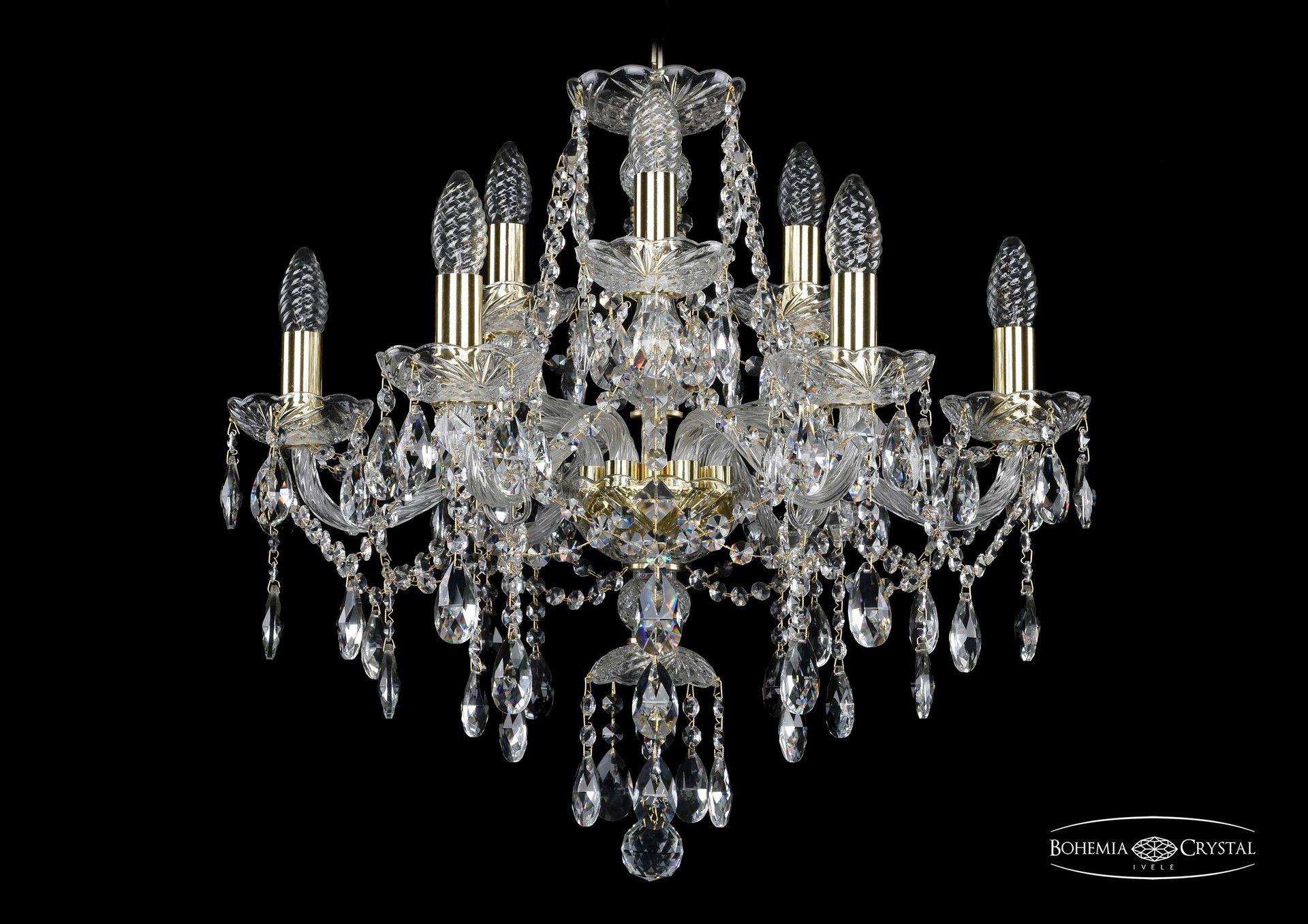Подвесная хрустальная люстра 1415 Bohemia 1415/6+3/200 G