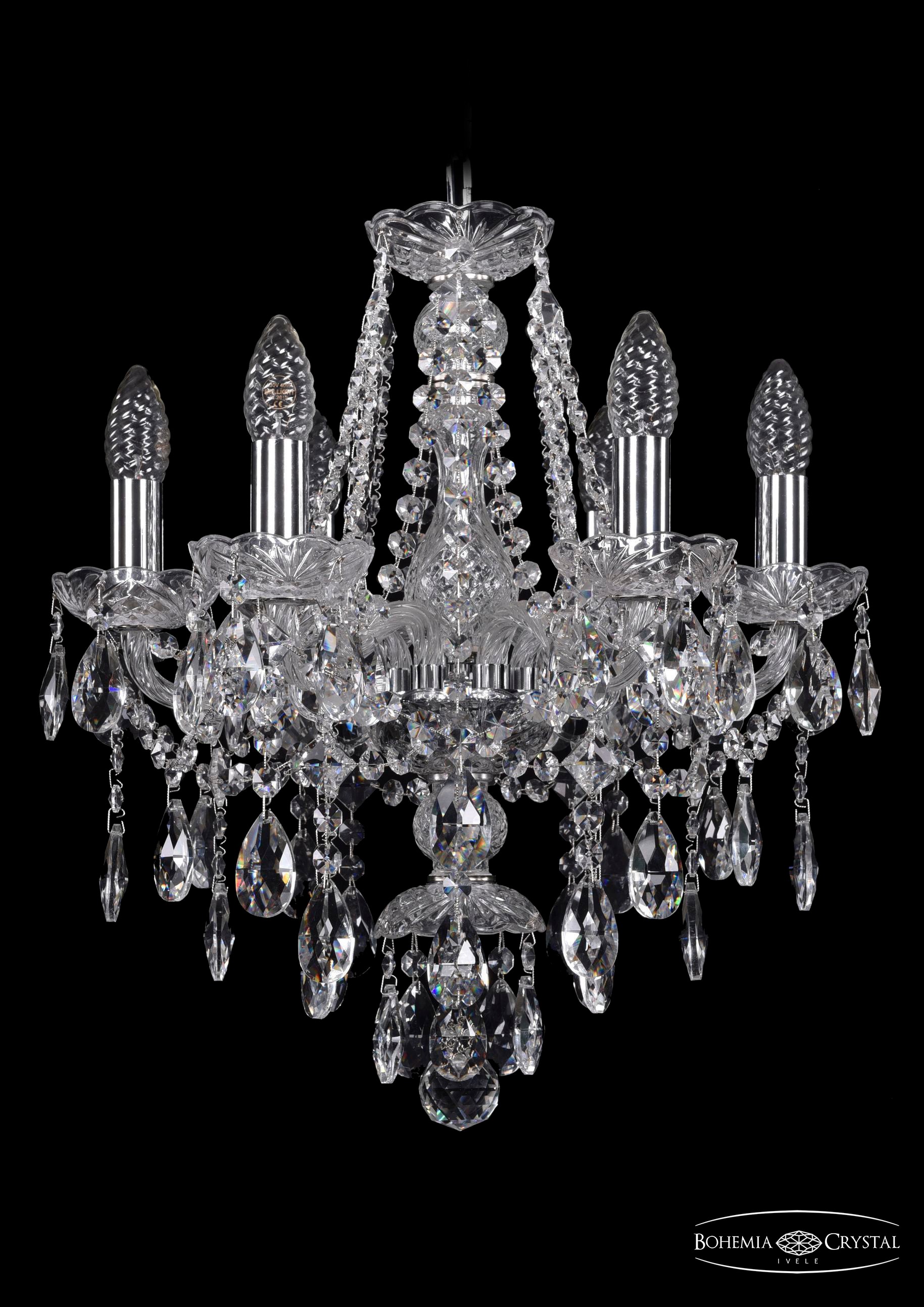 Подвесная хрустальная люстра 1415 Bohemia 1415/6/141 Ni