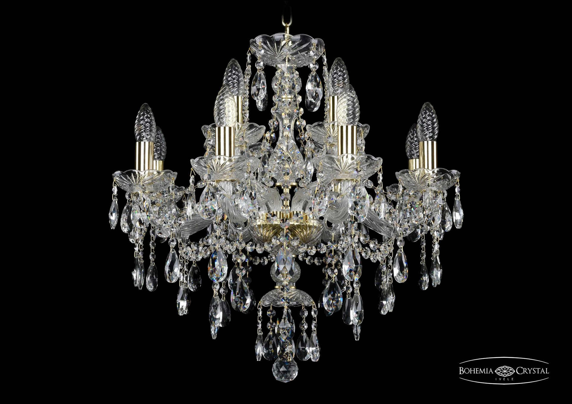 Подвесная хрустальная люстра 1415 Bohemia 1415/8+4/200 G