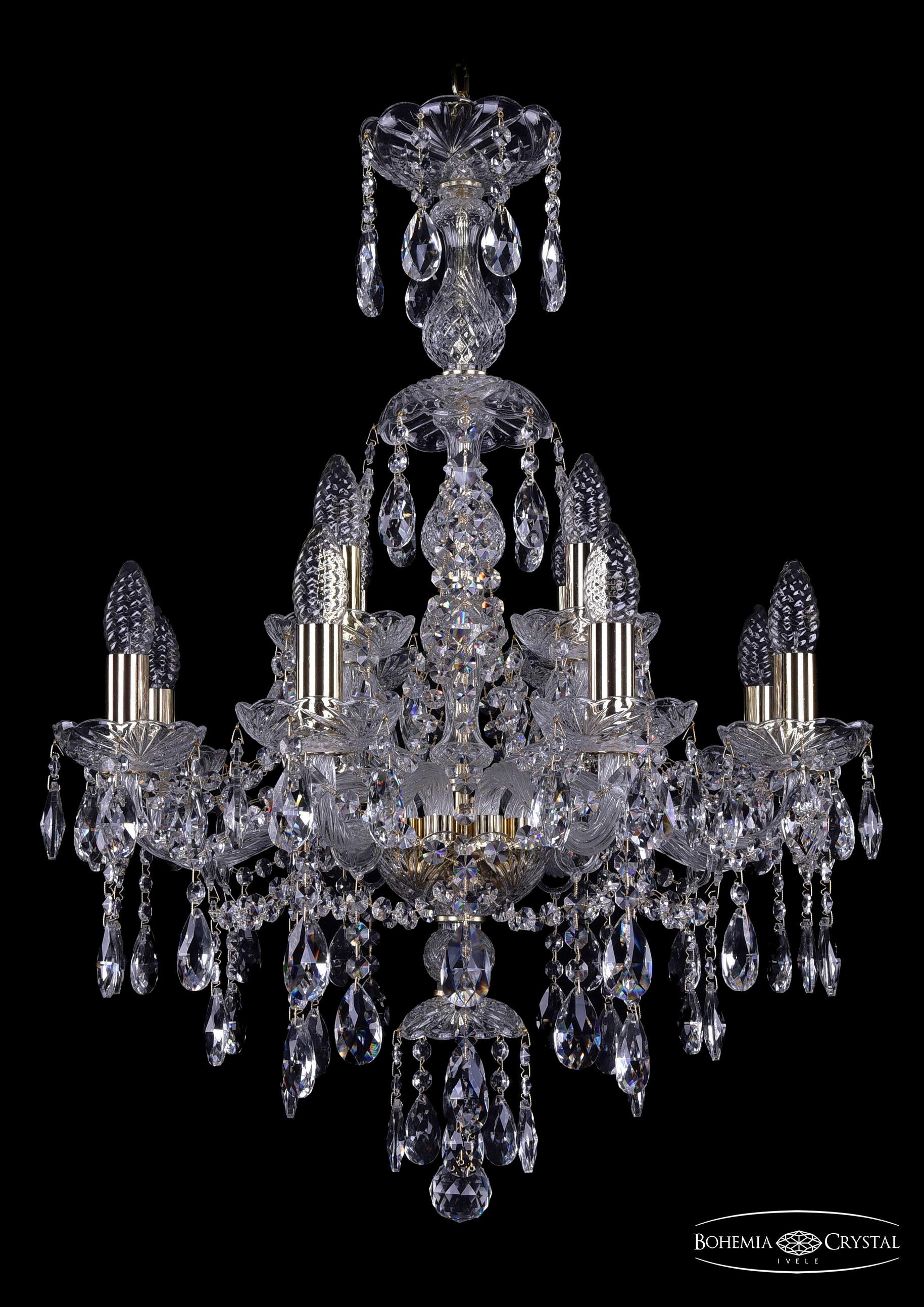 Подвесная хрустальная люстра 1415 Bohemia 1415/8+4/200/XL-76 G