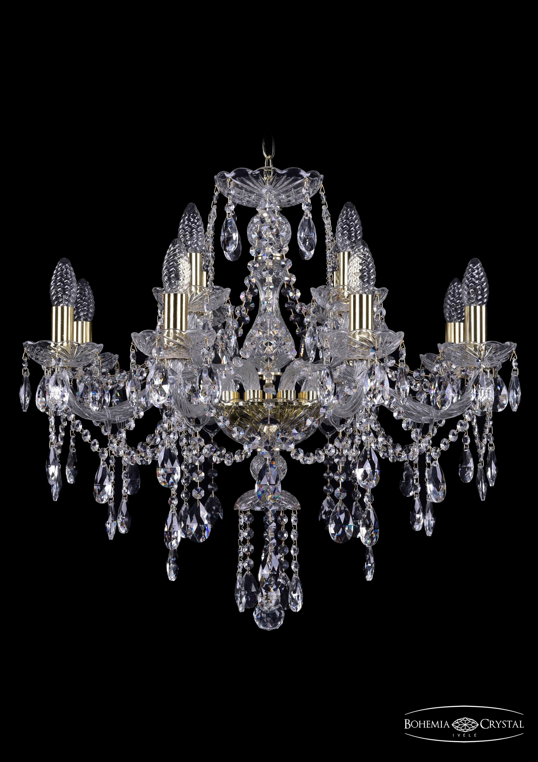Подвесная хрустальная люстра 1415 Bohemia 1415/8+4/220 G