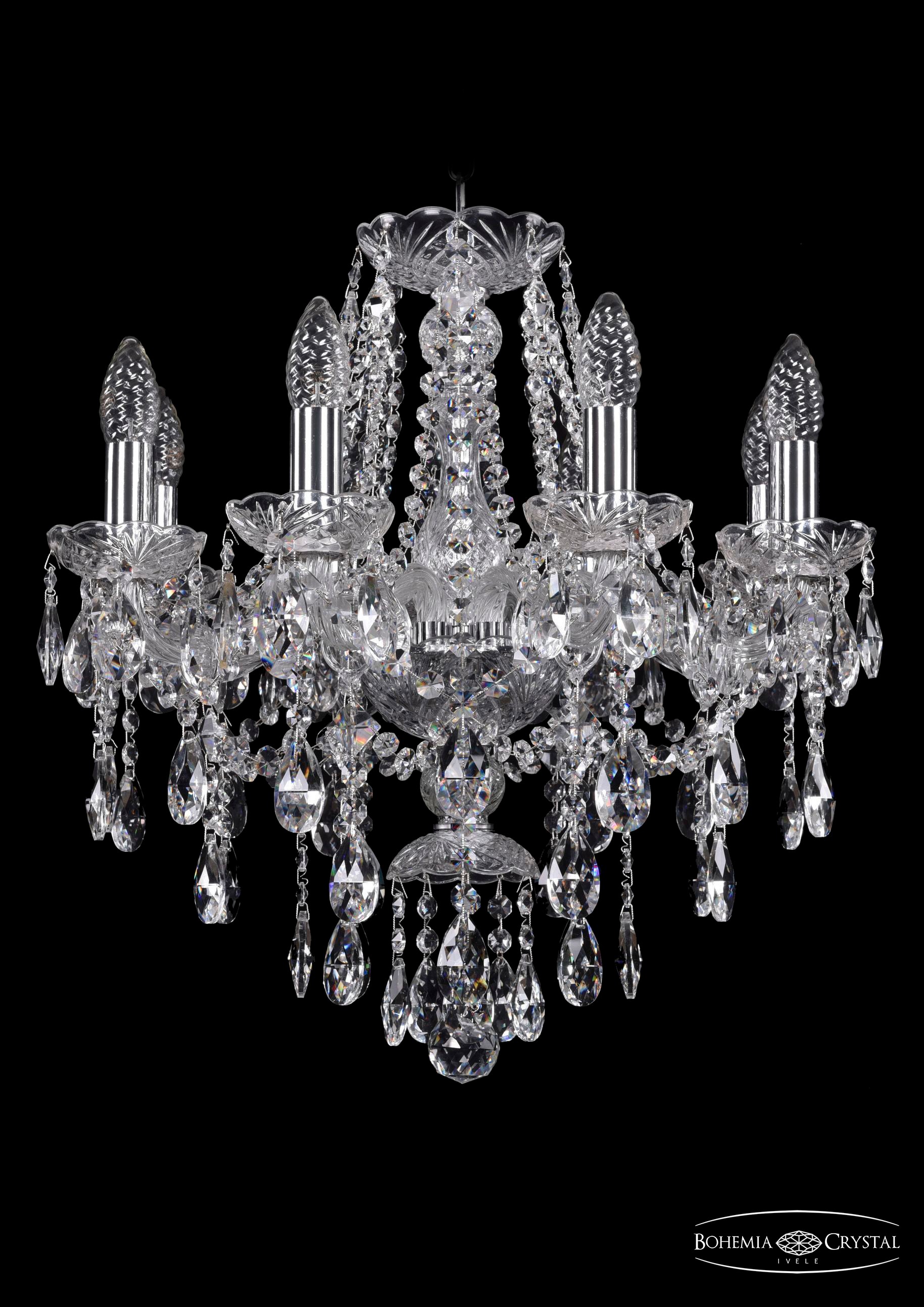 Подвесная хрустальная люстра 1415 Bohemia 1415/8/165 Ni