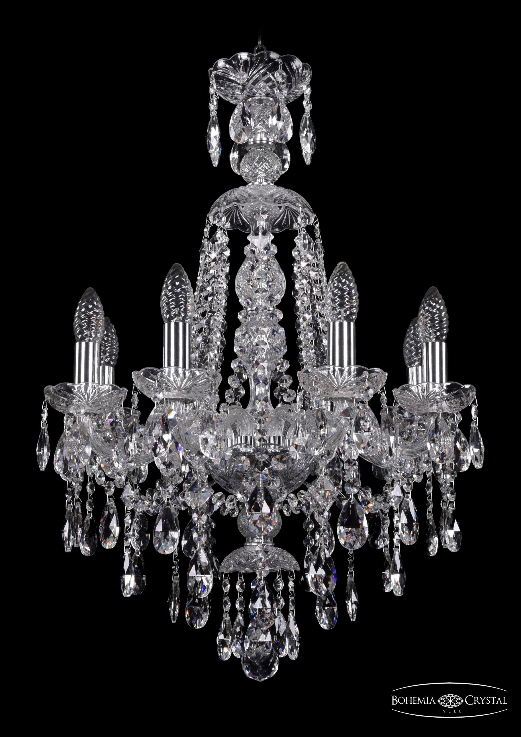 Подвесная хрустальная люстра 1415 Bohemia 1415/8/165/XL-70 Ni