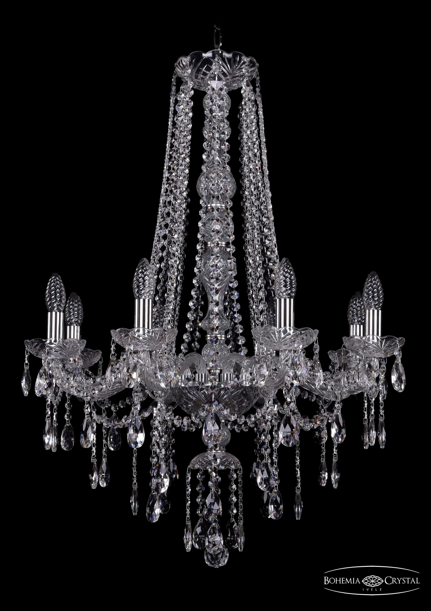 Подвесная хрустальная люстра 1415 Bohemia 1415/8/220/h-85 Ni