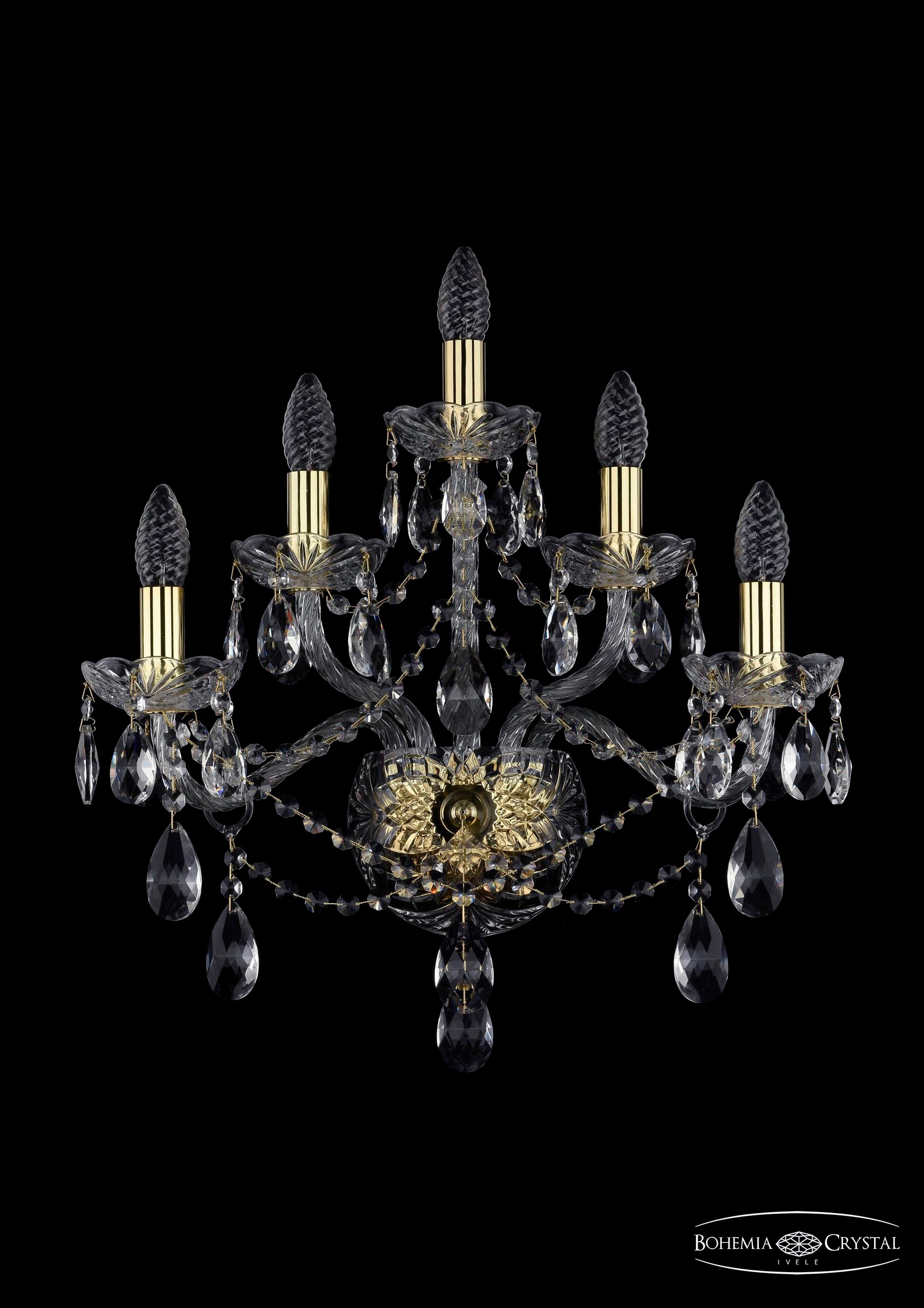 Настенное бра Bohemia 1415 1415B/2+2+1/200/XL/G