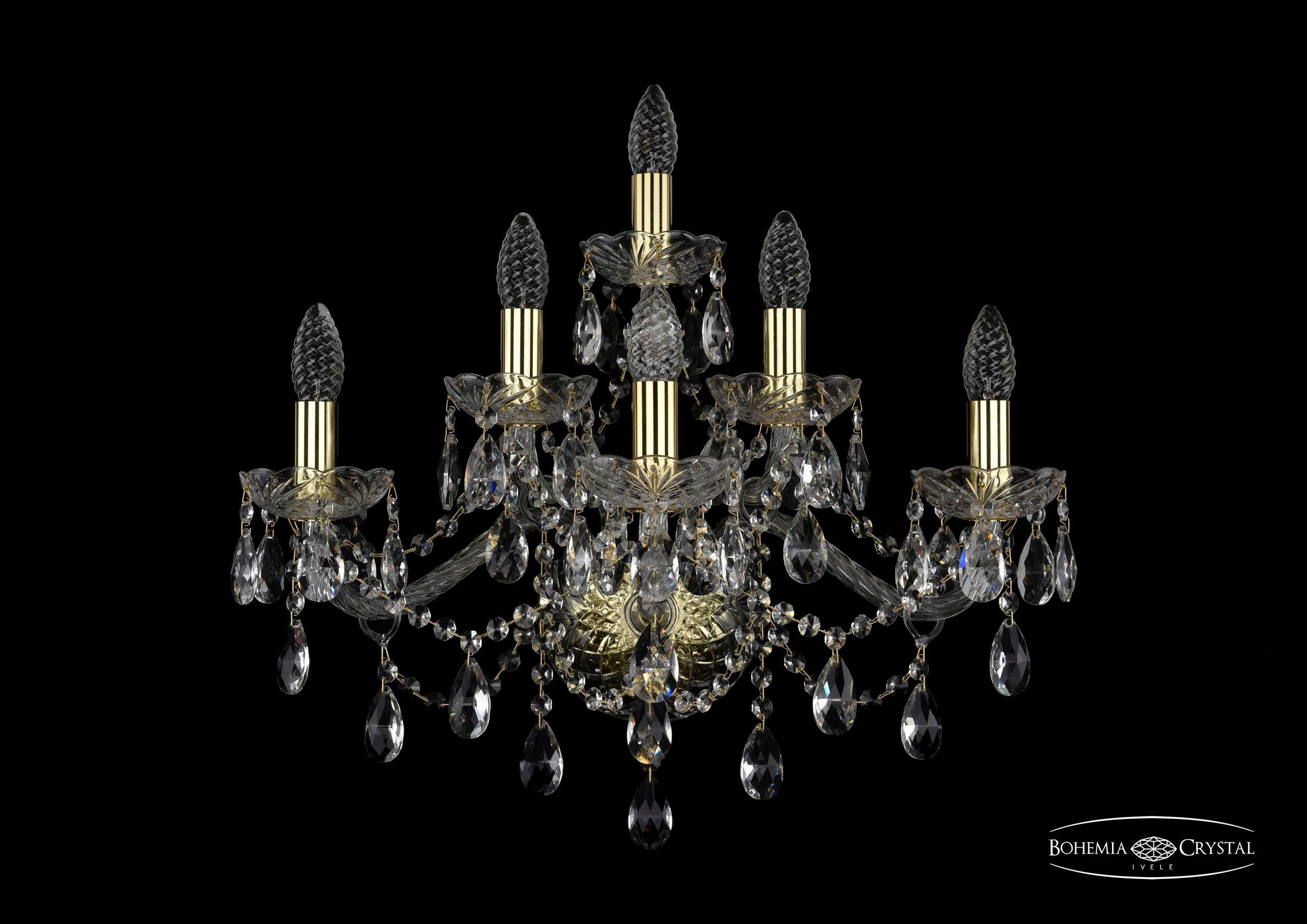 Настенное бра Bohemia 1415 1415B/3+2+1/220/G